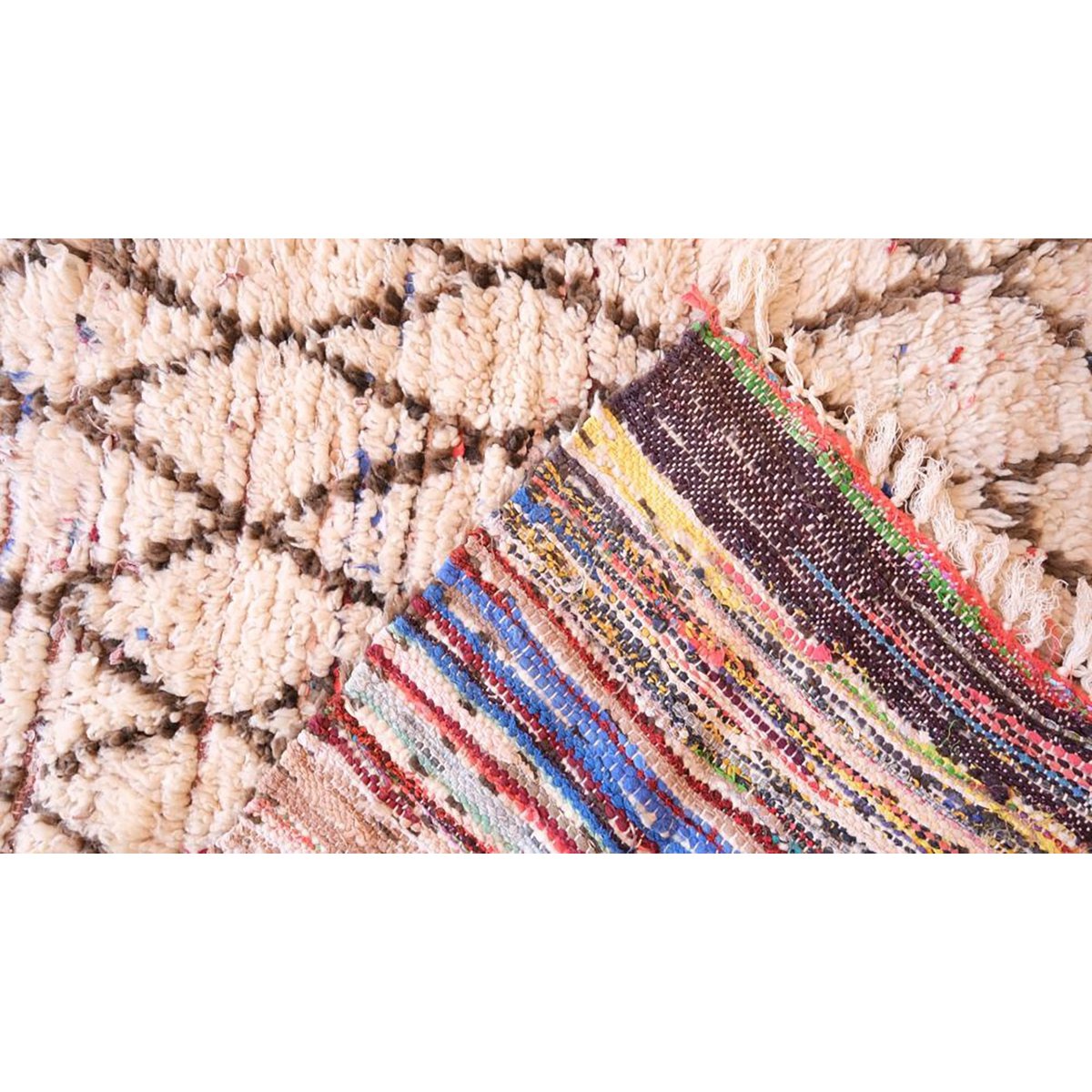 Marokkaner Berber Teppich reines Woll 103 x 230 cm