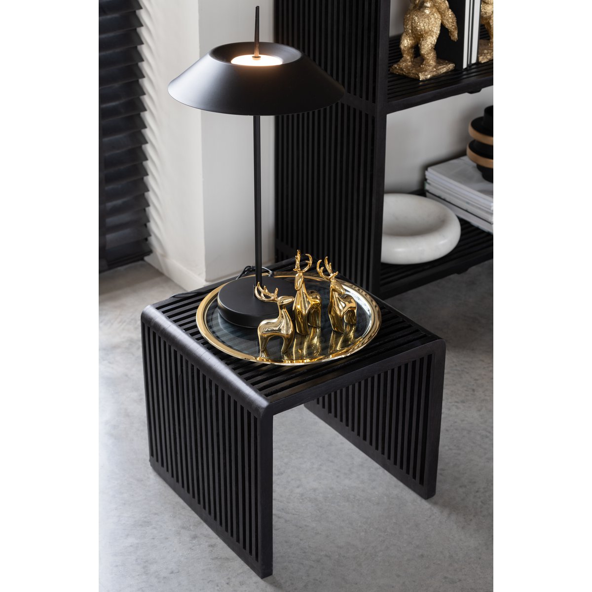 3er-Set Rentierharz aus galvanisiertem Gold