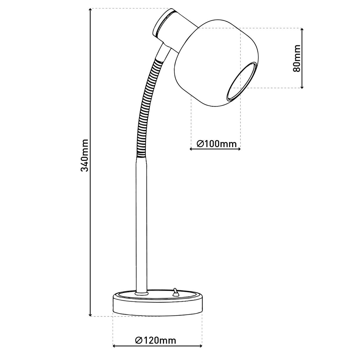 Tischleuchte "LIBBY", klassische Tischlampe aus messingfarbenem Metall und getöntem Glas in Amber, mit E14-Fassung, für Esszimmer, Wohnzimmer, Diele oder Büro, 34 cm hoch