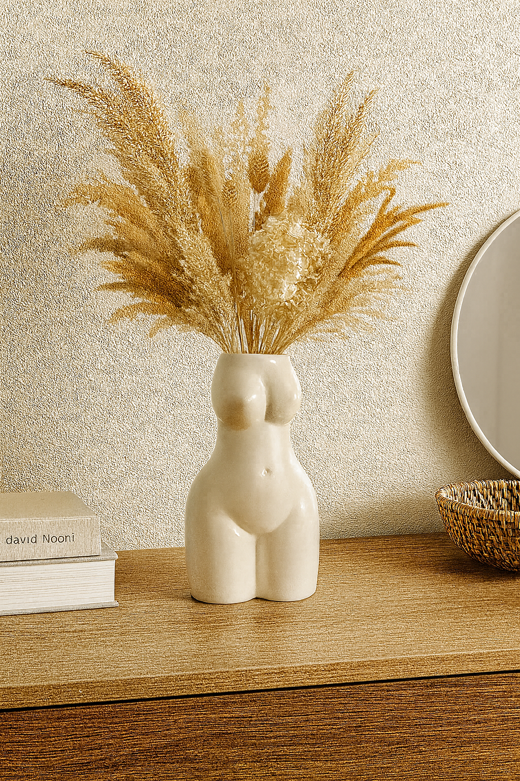 Vase Aurice Frauenkörper Weiß Porzellan Modern Matt