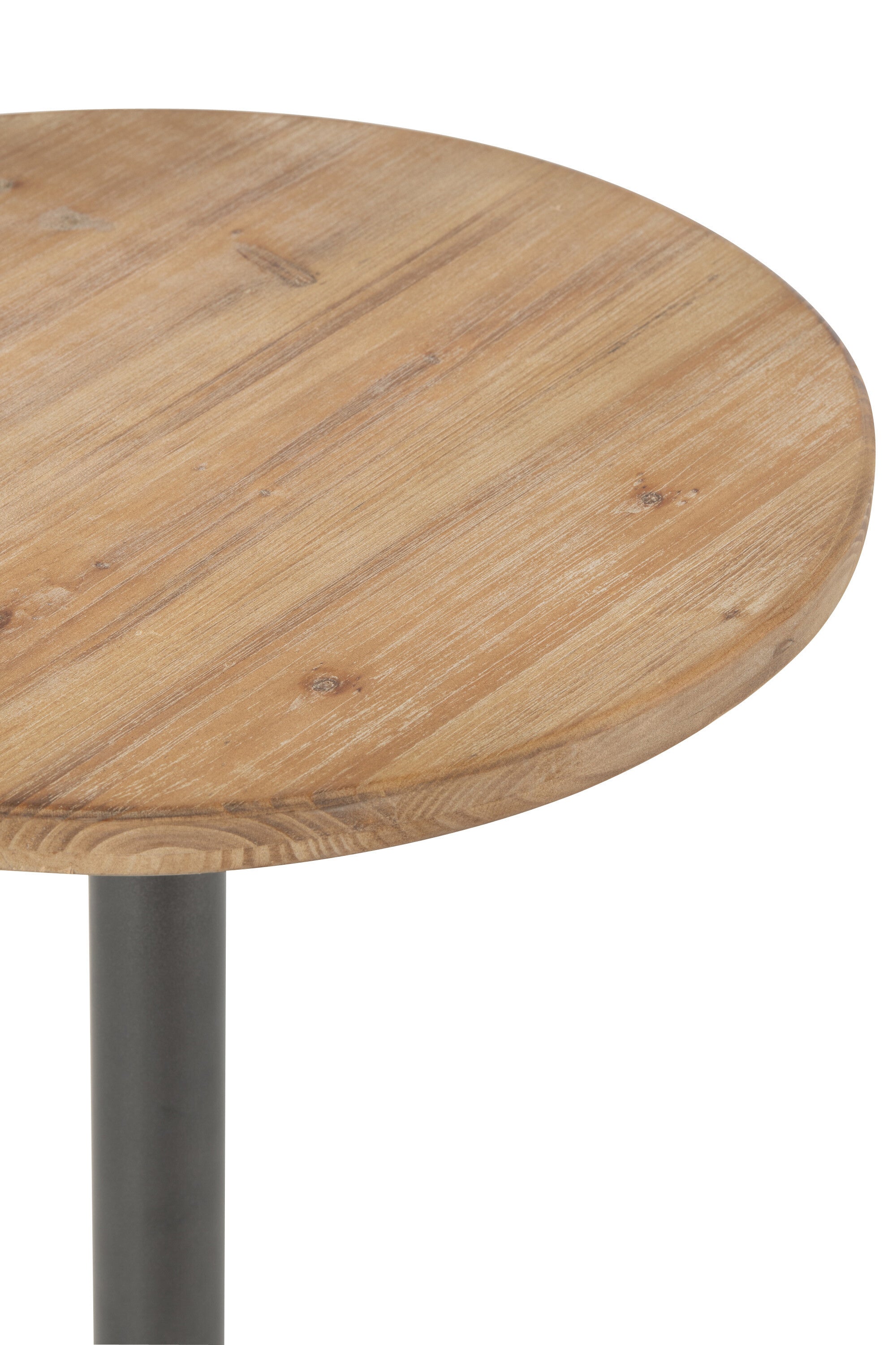 Beistelltisch Bar Round – Metall/Holz – Braun