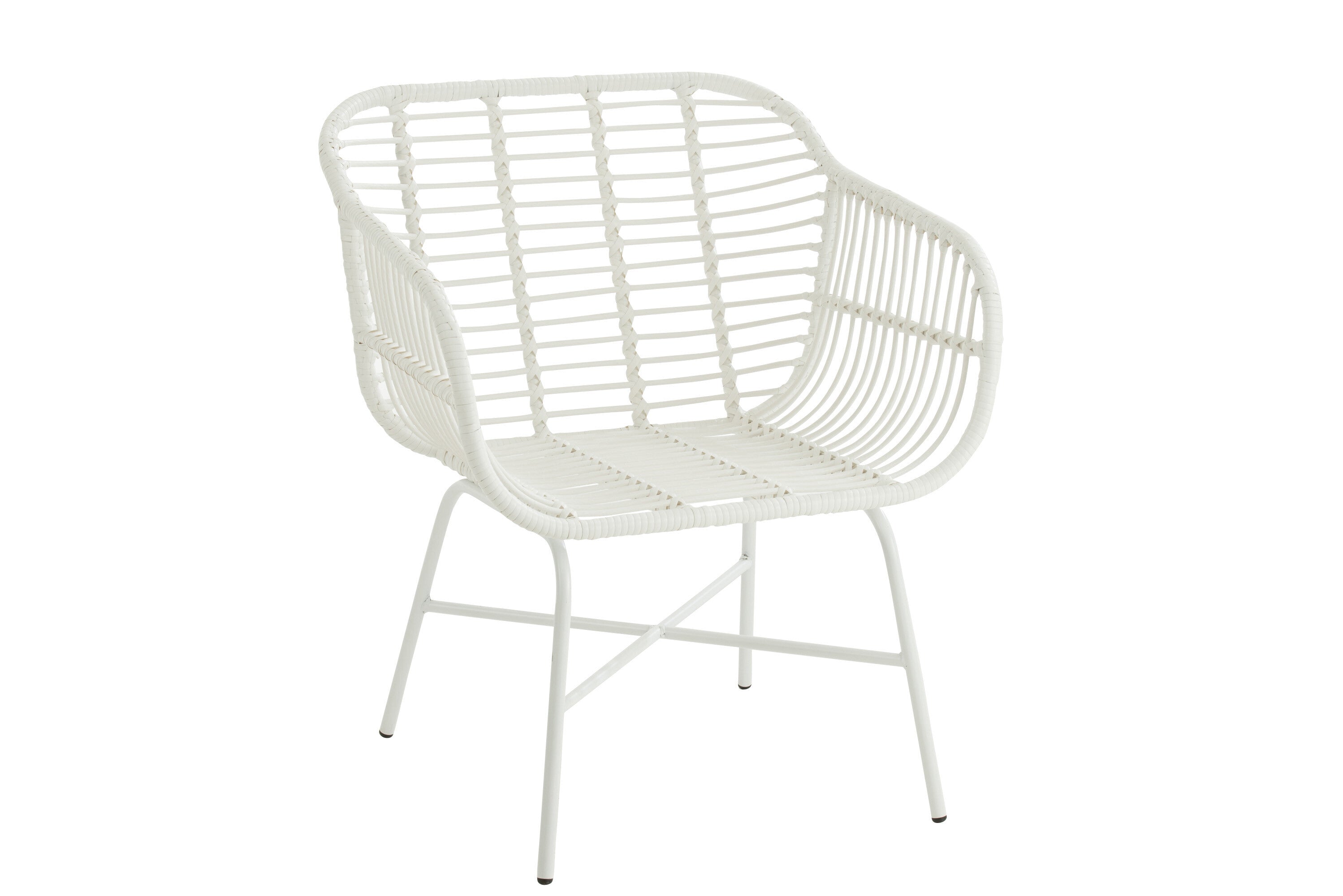 Set van 2 buitenstoelen 'Ellen' in wit Dubbel comfort en elegantie voor uw buitenruimte