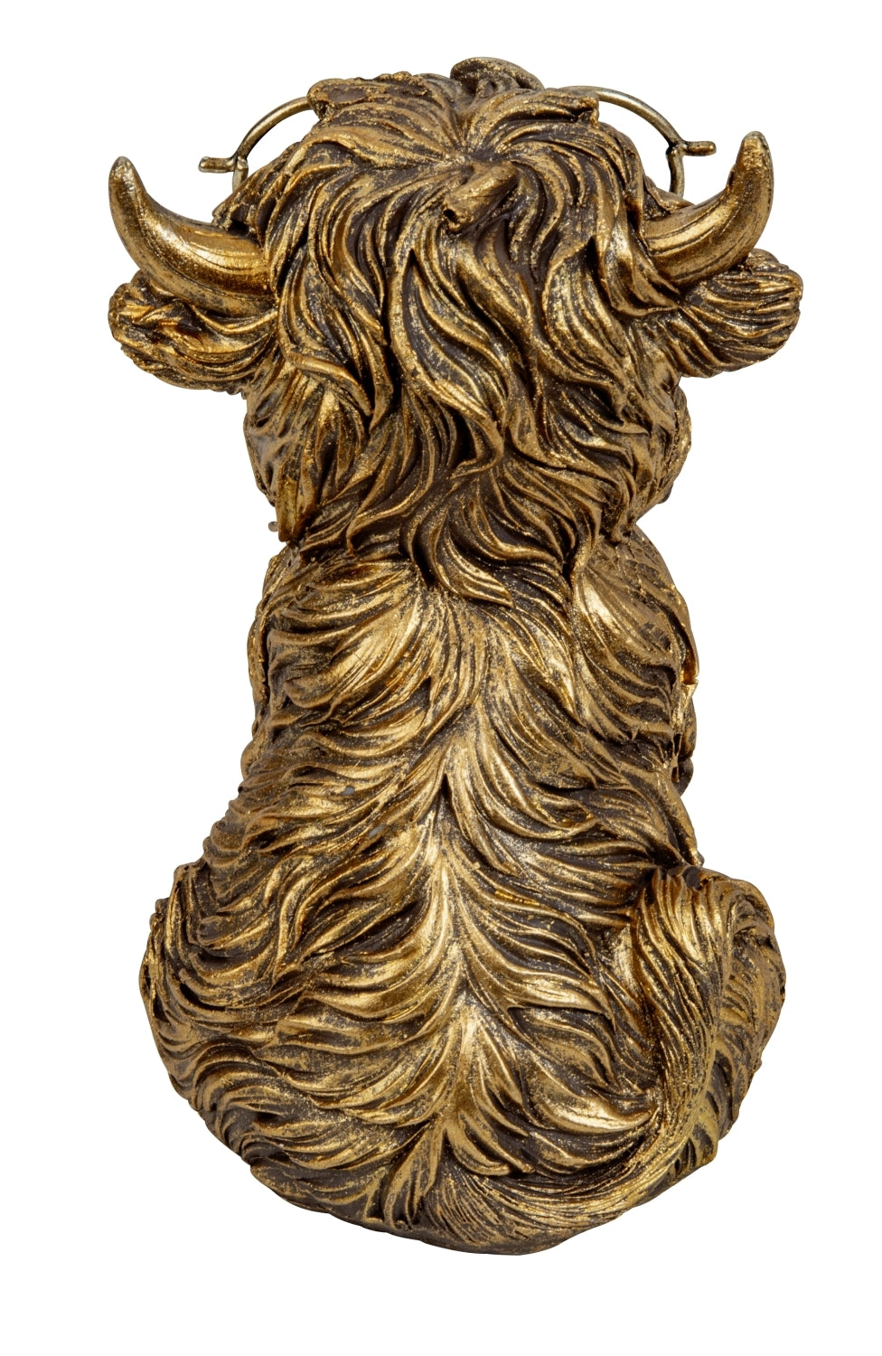 Dekofigur Highland Bravino Gold mit Brille