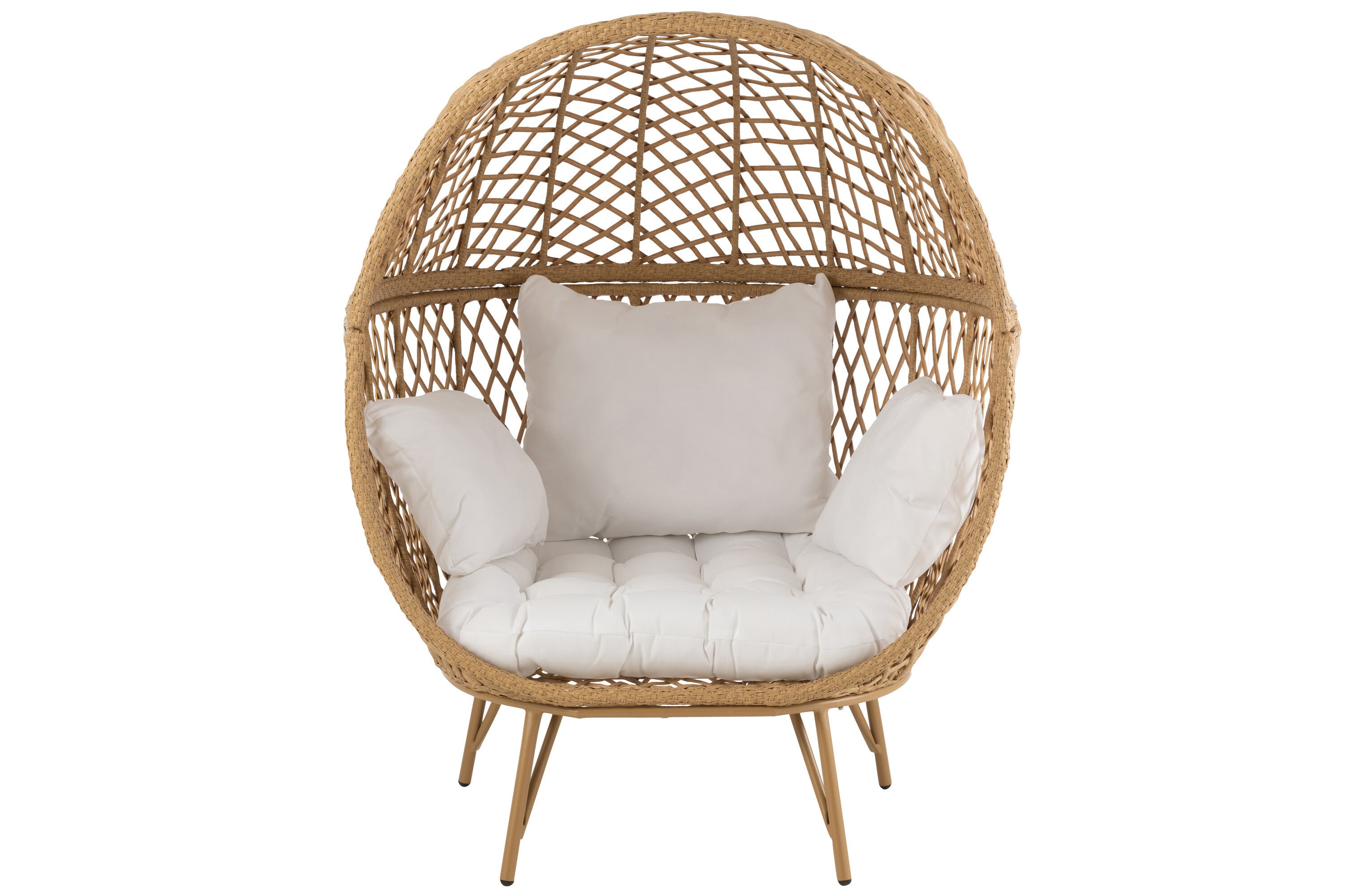 Eva loungestoel gemaakt van metaal en rotan Relaxte luxe voor buitengebruik