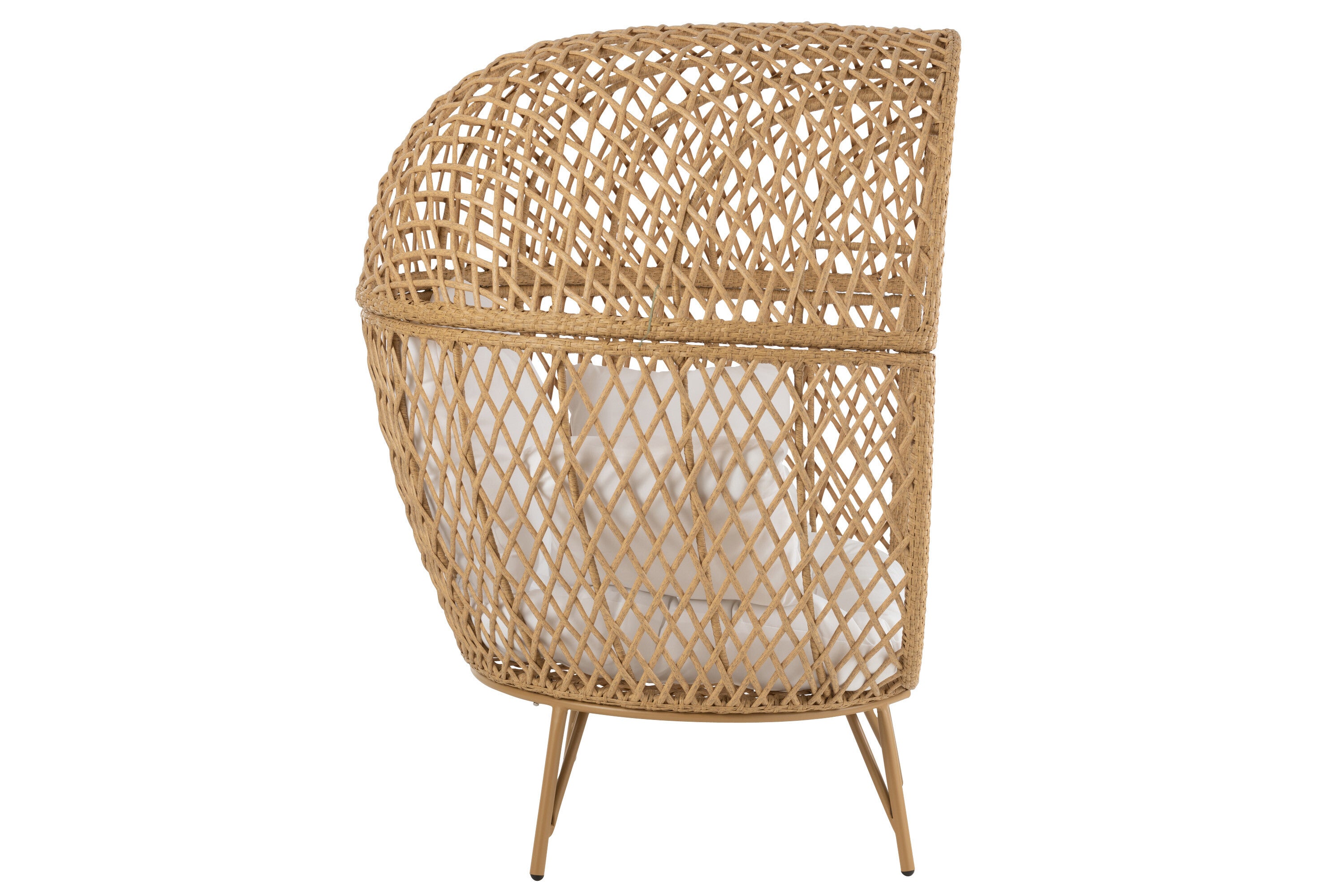 Eva Loungestuhl aus Metall und Rattan Entspannter Luxus für den Außenbereich