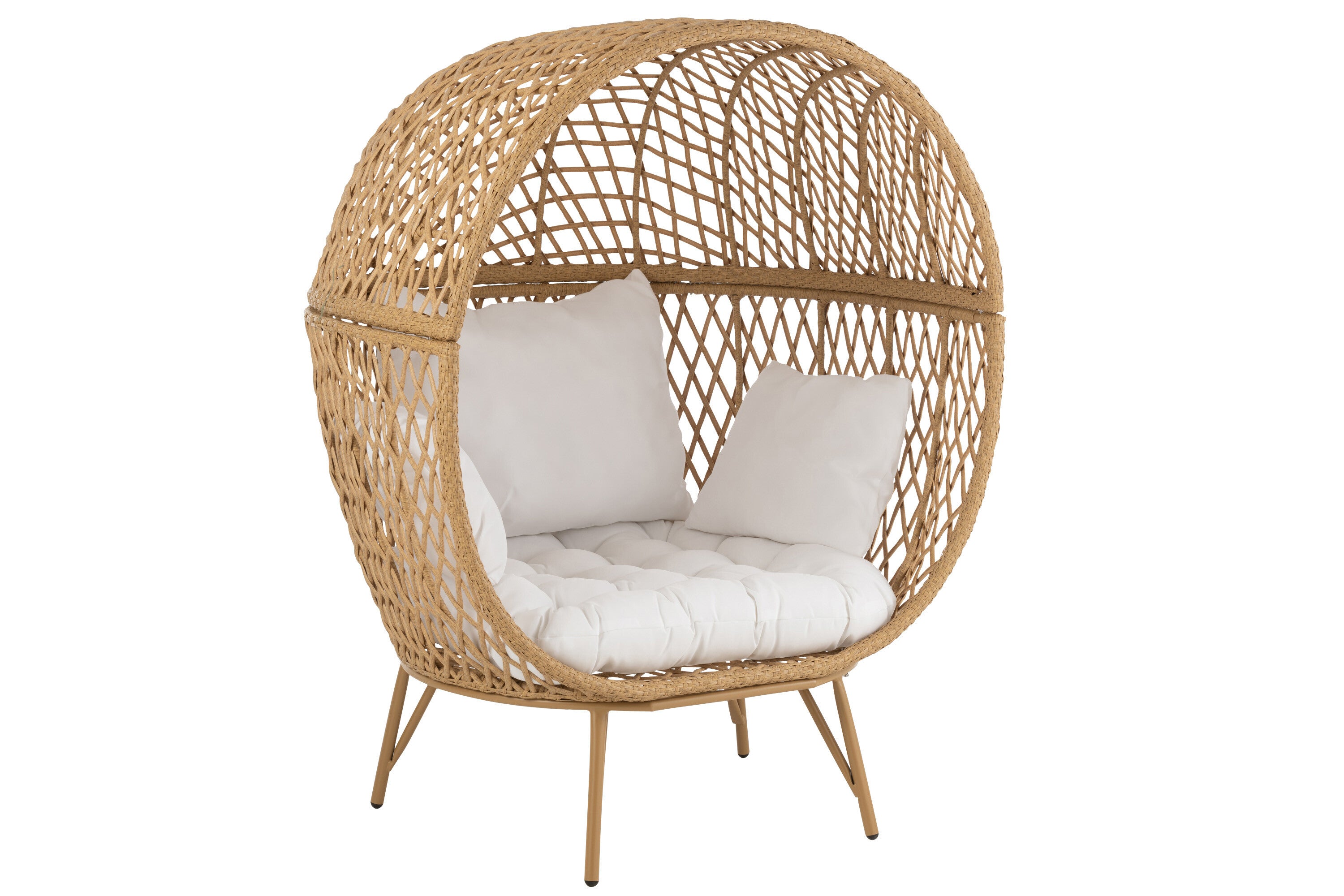 Eva Loungestuhl aus Metall und Rattan Entspannter Luxus für den Außenbereich