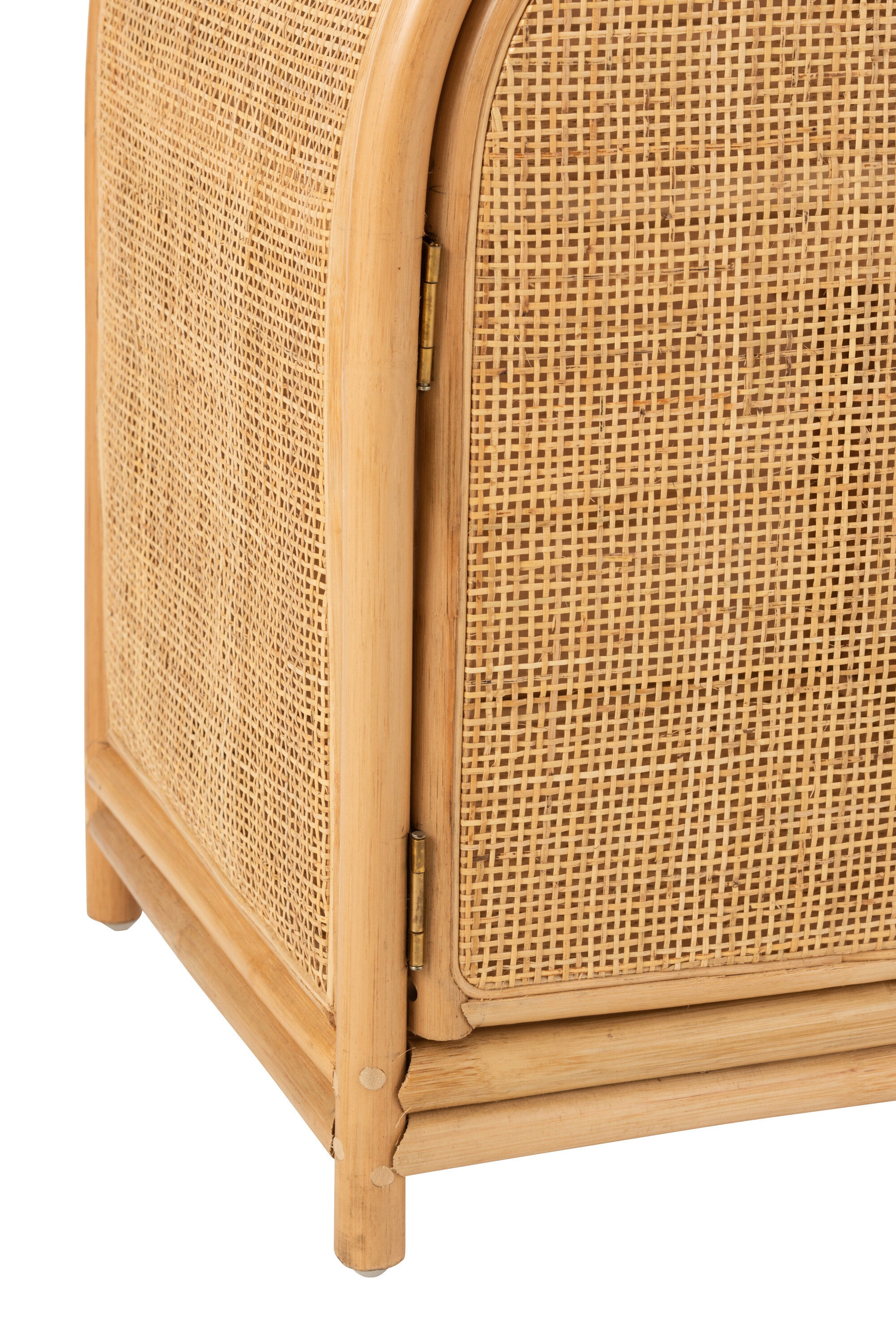 Schrank Ellen Klein Rattan Naturell - Kleine Aufbewahrungslösung mit natürlicher Optik