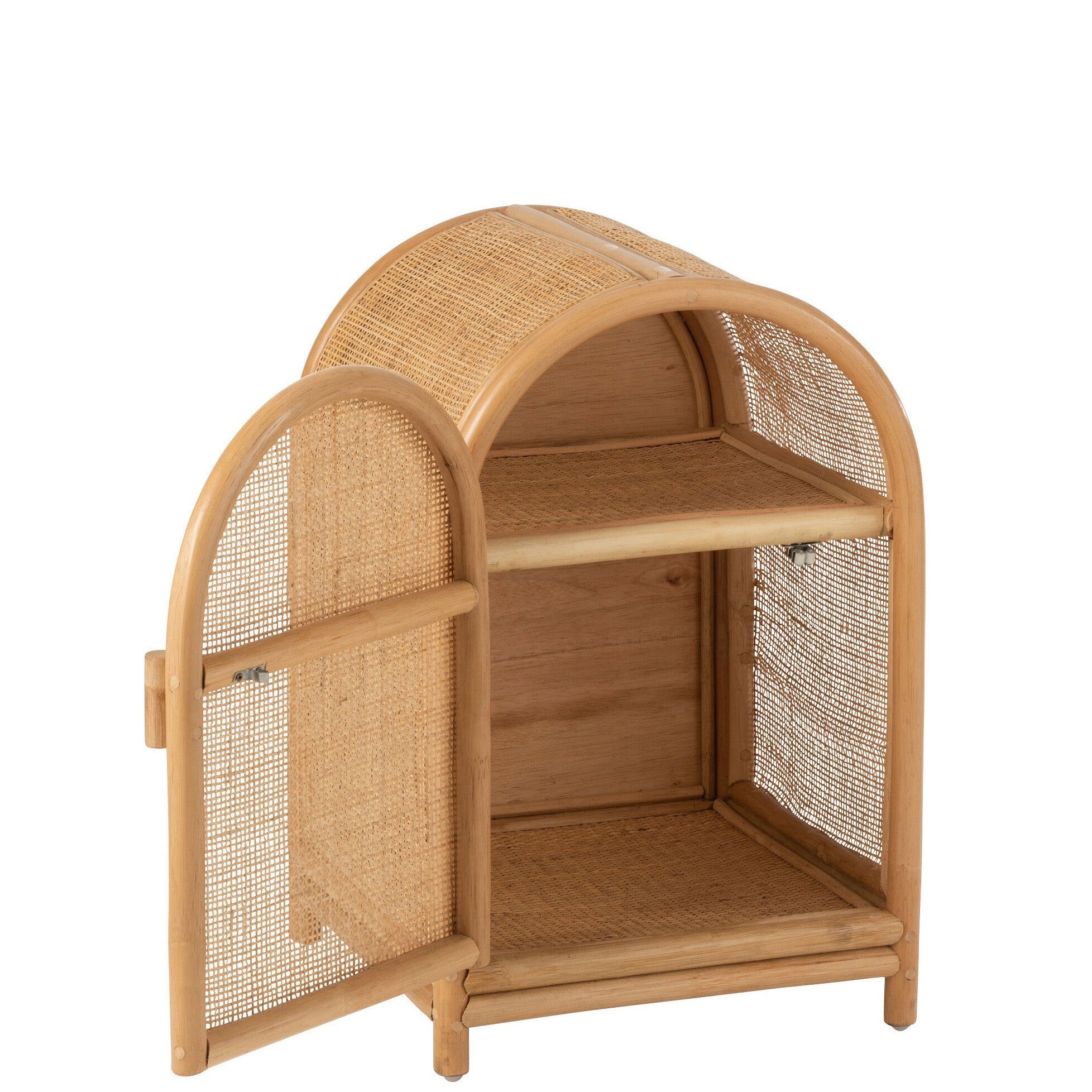 Schrank Ellen Klein Rattan Naturell - Kleine Aufbewahrungslösung mit natürlicher Optik