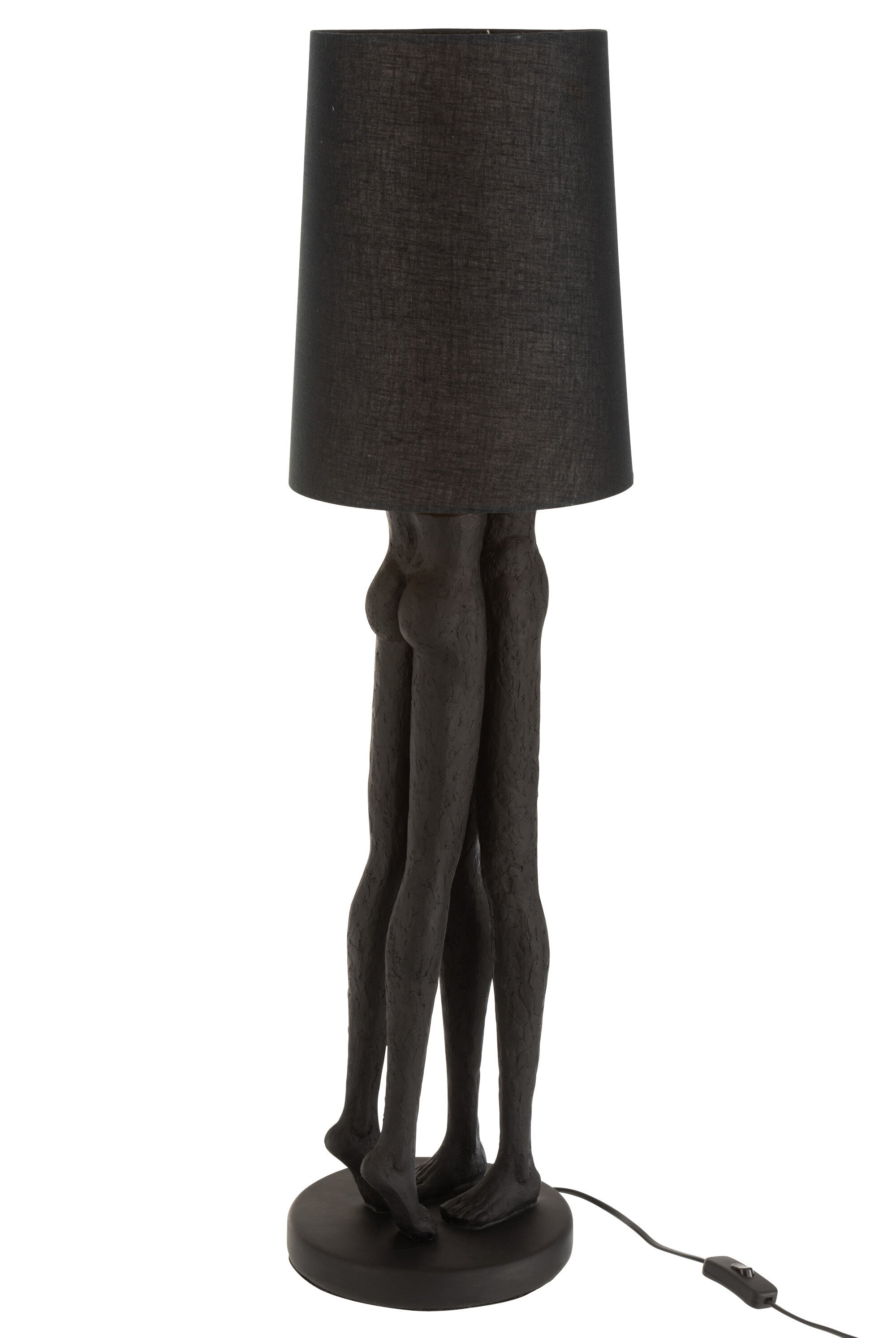 Elegante Stehlampe Liebespaar – Kunstvolle Inszenierung in Schwarz