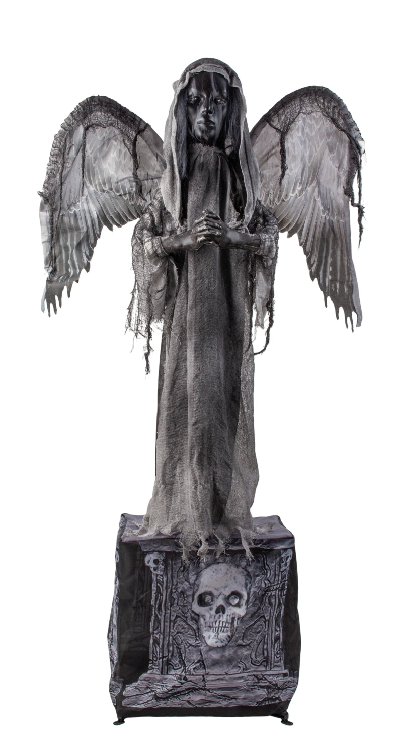 Horrorengel Lamentra mit Sound Bewegung auf Säule 168cm