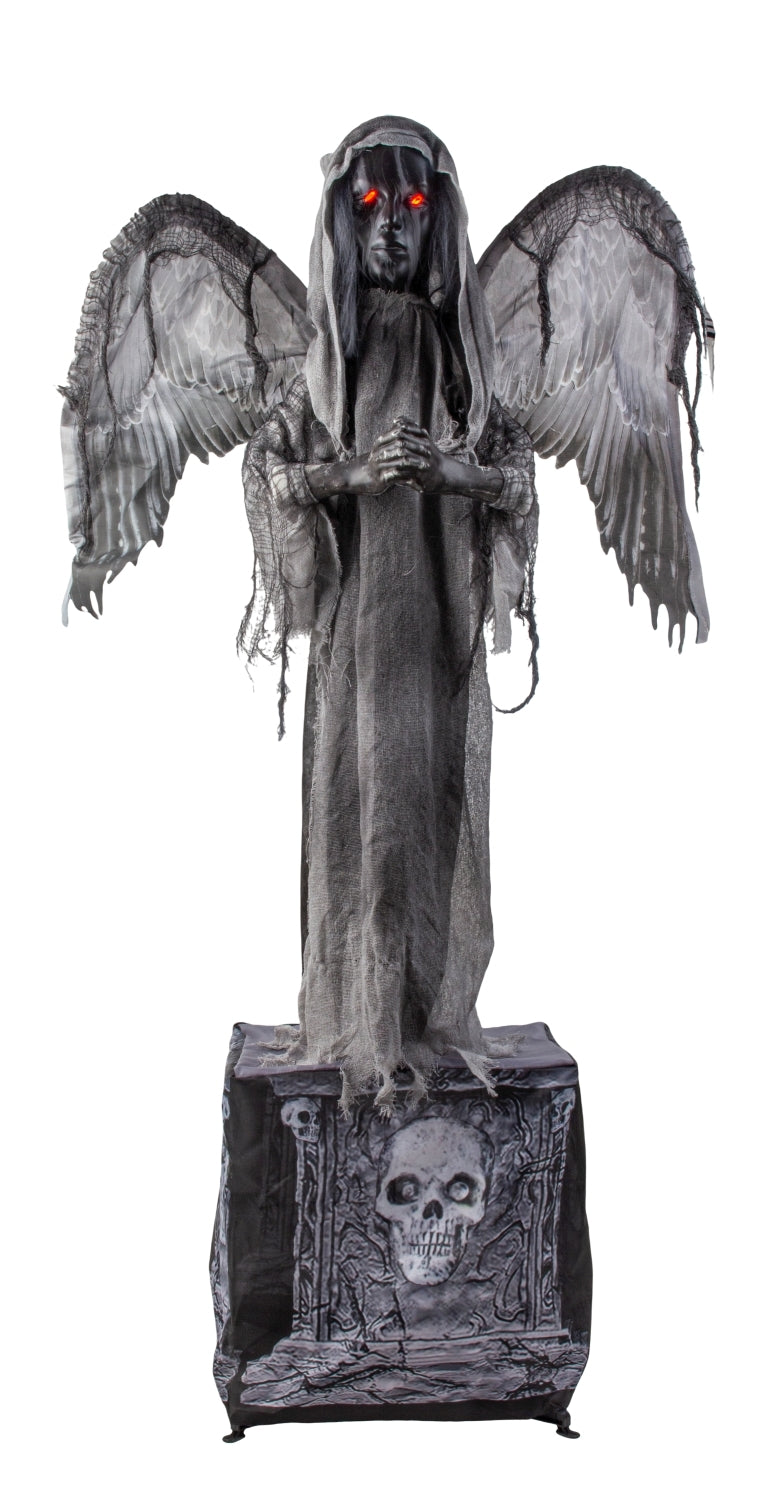 Horrorengel Lamentra mit Sound Bewegung auf Säule 168cm