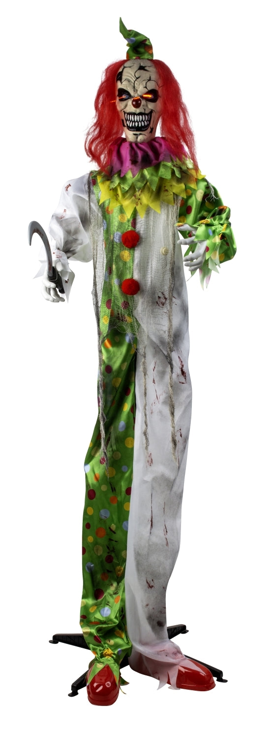 Horror Clown Grinzo mit Sound LED und Bewegung 170cm
