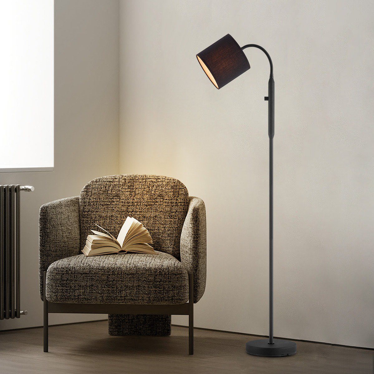 Stehlampe – Stehleselampe – dimmbar