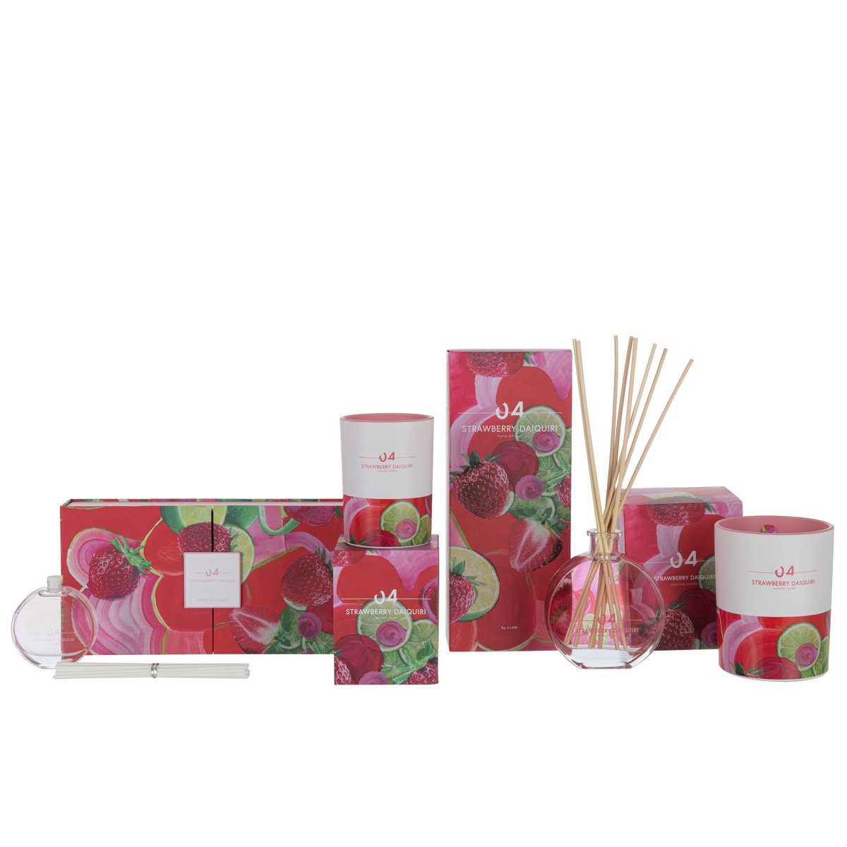 J -Line Duft Kerze - Strawberry Daiquiri - klein - 45U