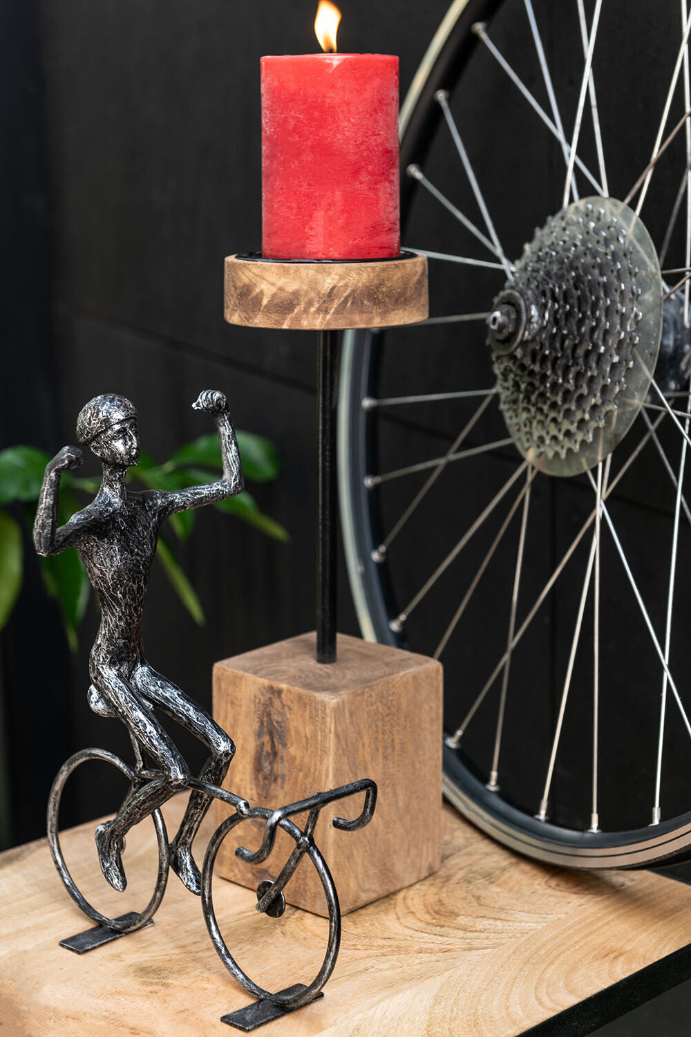Veloro Zyklus Ensemble Radfahrer Figuren Set grau abstrakte Skulpturen 6er Set