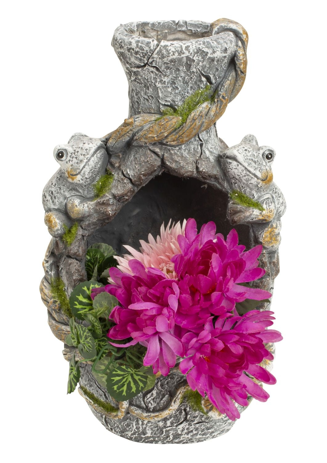 Pflanztopf Froschzauber Vase Grau Magnesia 37cm