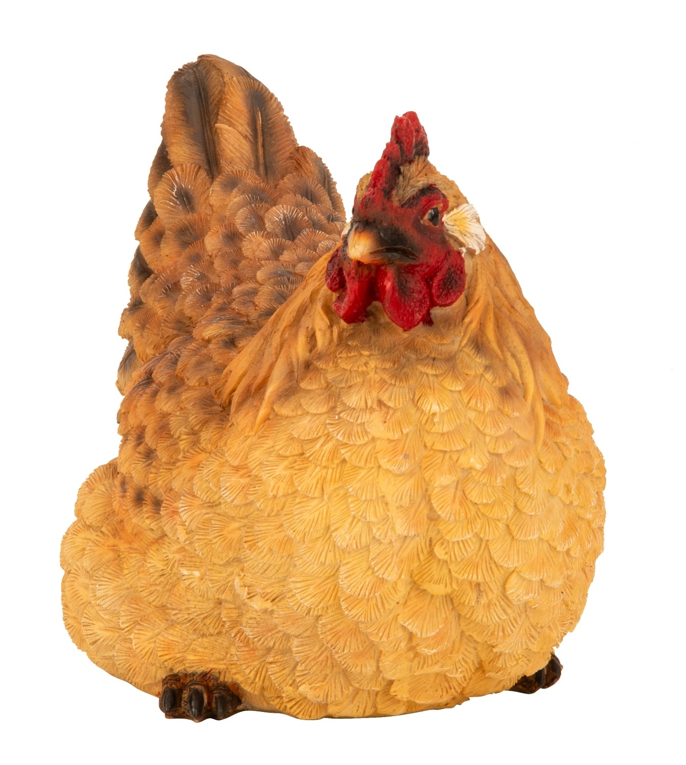 Dekofigur Henne Bella – Naturgetreue Tierfigur Braun 18 cm Höhe