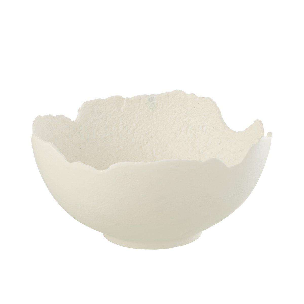 Dekoschale Weiß Aluminium Rund