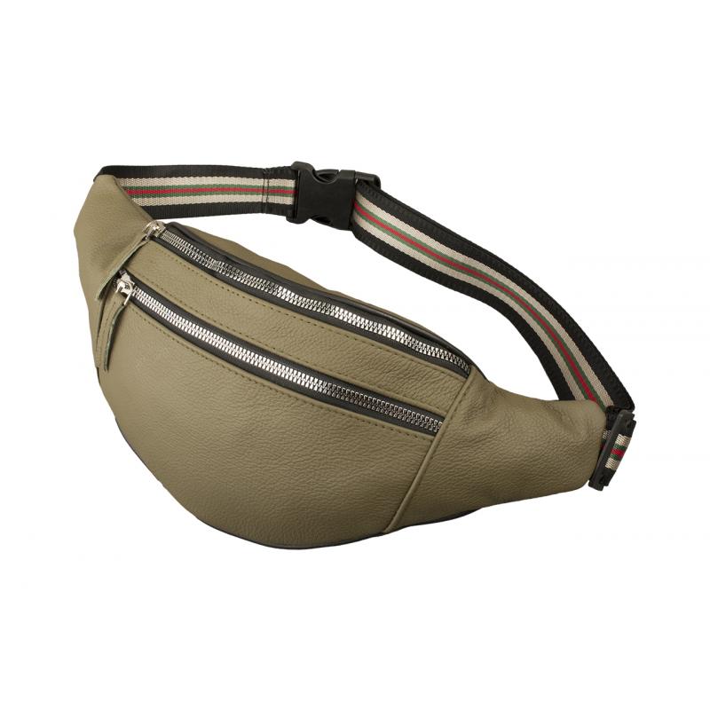 Bauchtasche Milano Echtleder Olive