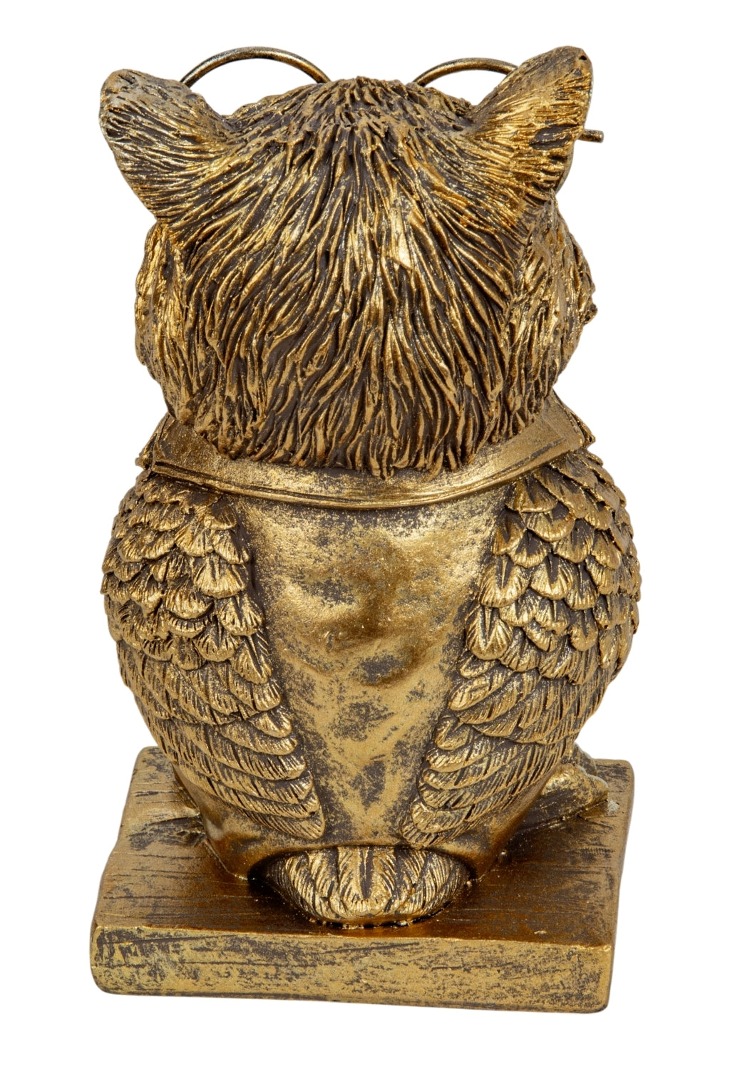 Dekofigur Eule Bravino Gold mit Brille