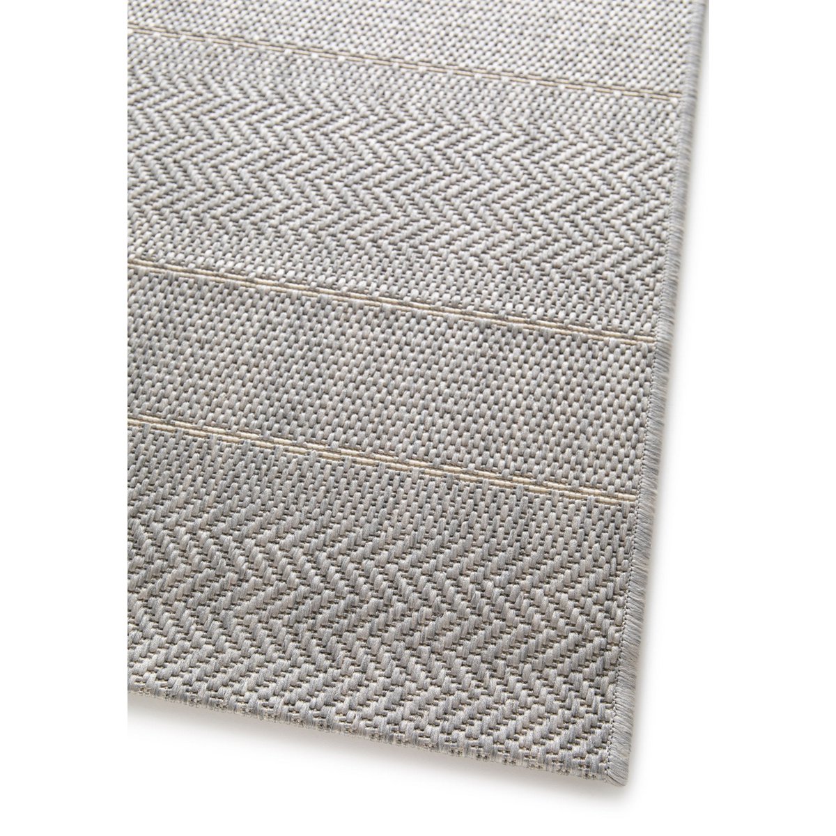 Gestreifter Teppich mit feinen Linien gewebt flach Innenraum Außen ruhig