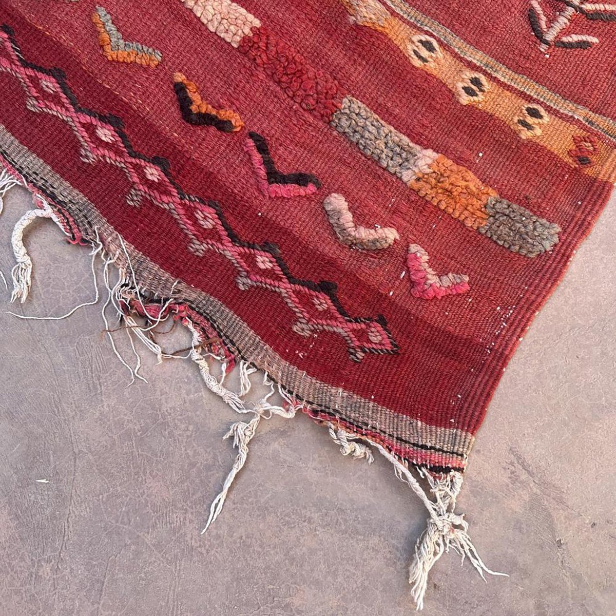 Marokkaner Berber Kilim reiner Wolle 169 x 364 cm Teppich