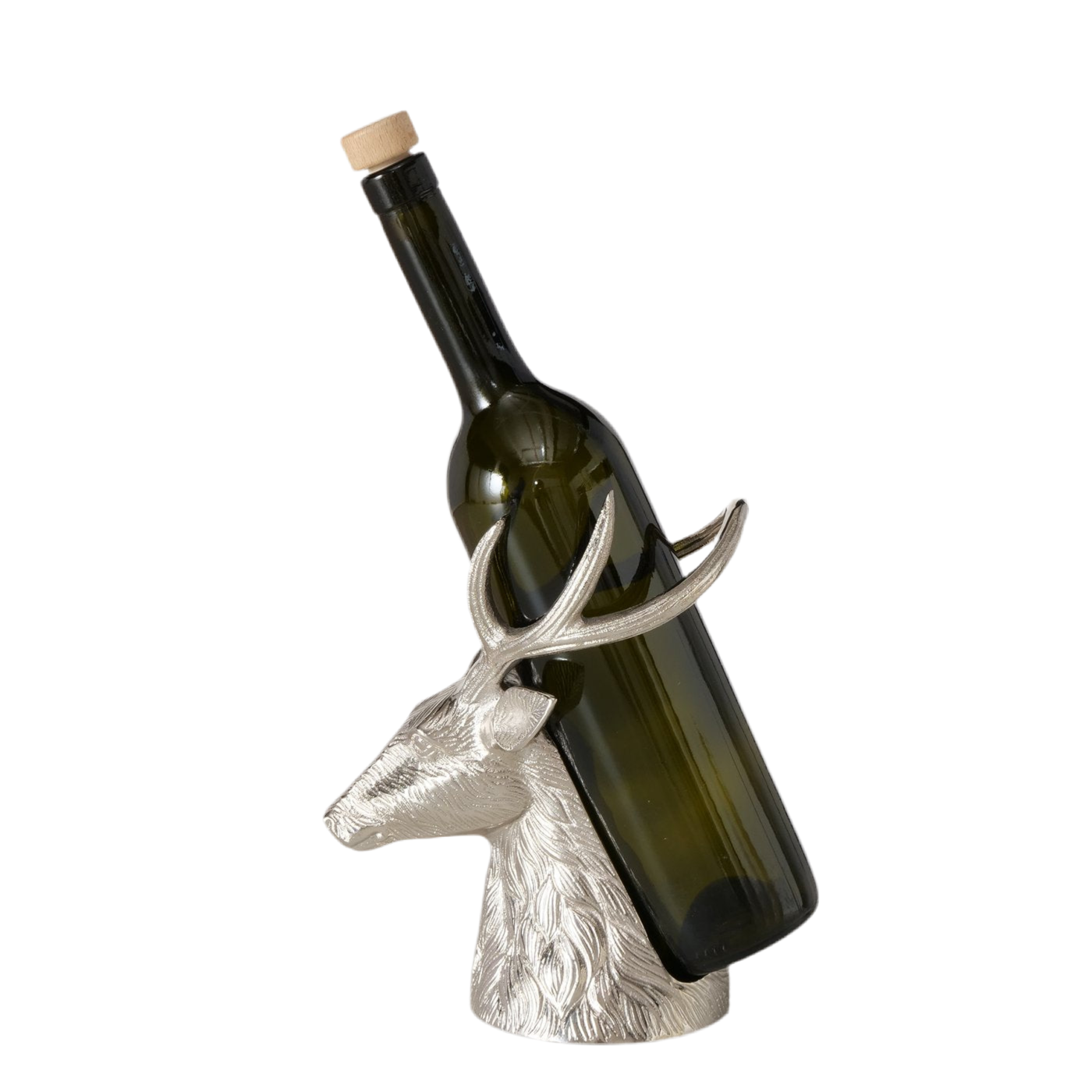 Exquisiter Flaschenträger Claudius mit Hirschkopf-Design