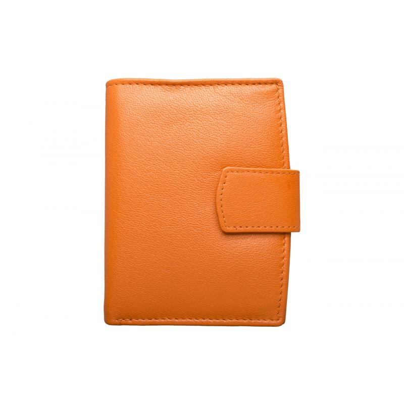 Damen Geldbörse Milano orange aus Nappa Leder 12 cm