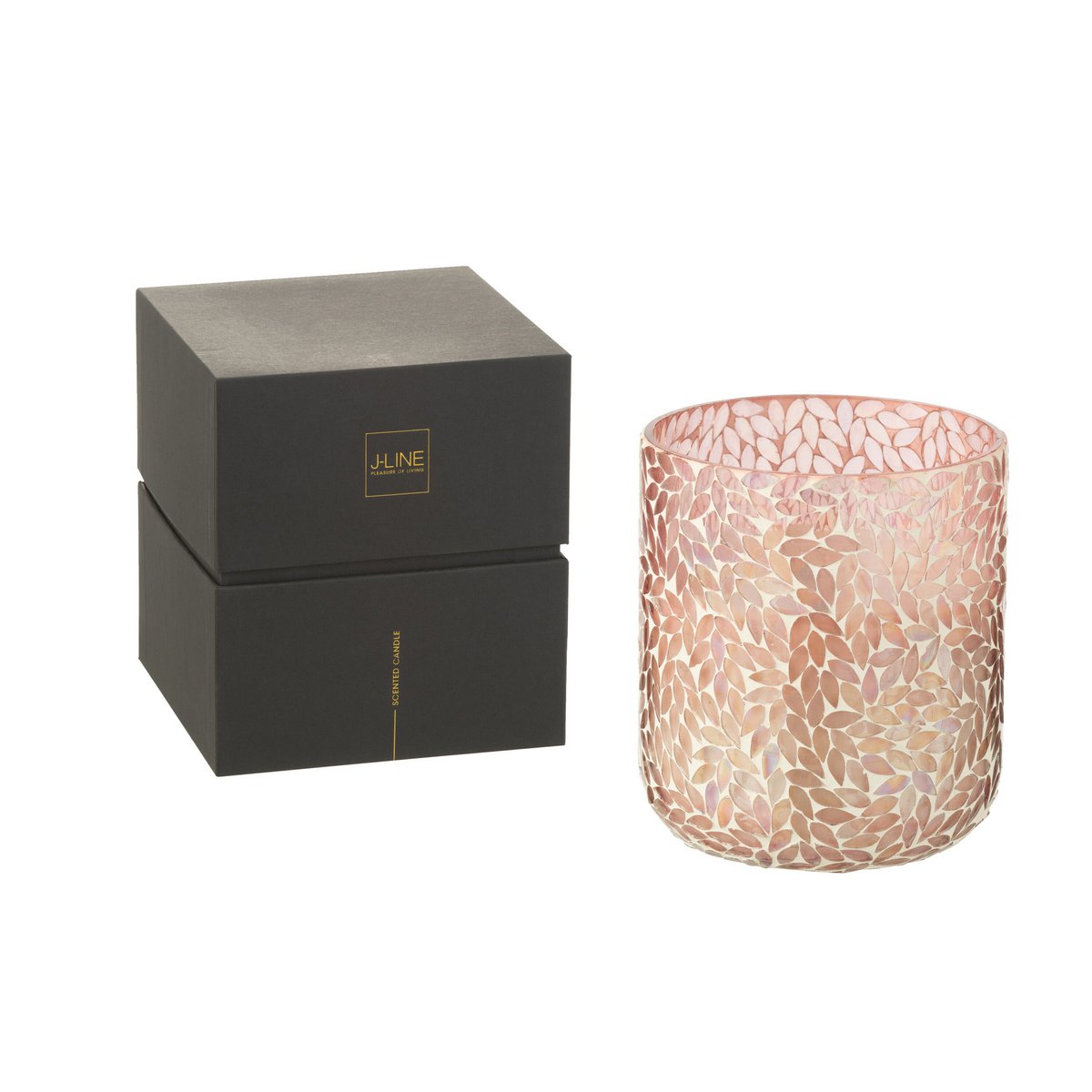 J-Line Duftkerze Tender Rose – rosa – groß – 120U