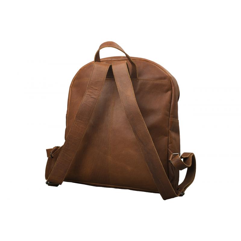 Rucksack Buffalo Trek Büffel Leder Vintage Braun 38cm