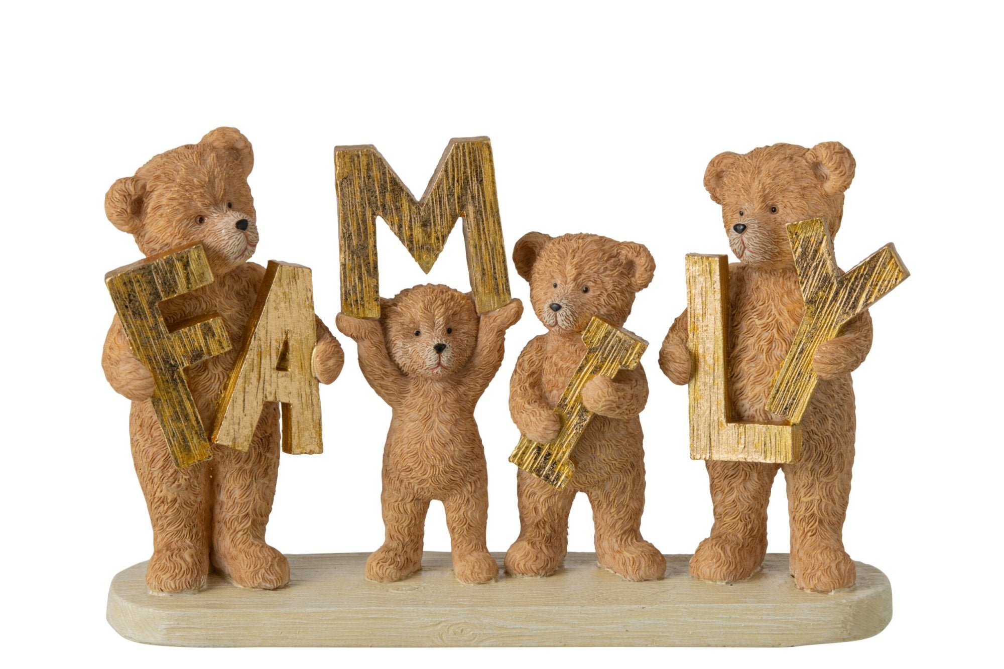 Dekofigur Teddybär Familie Love Schriftzug Harmony