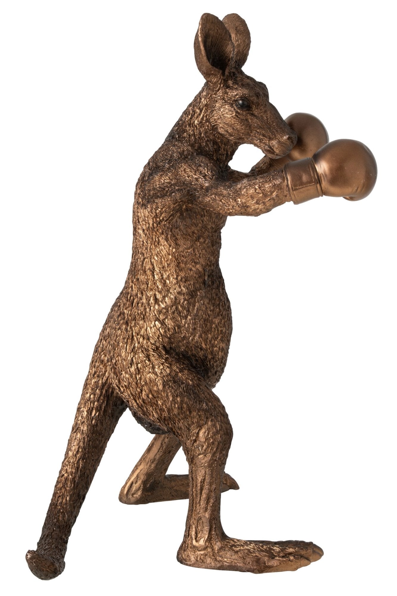 Dekofigur Känguru Boxer Bronze Skulptur Figur modern Höhe 40cm