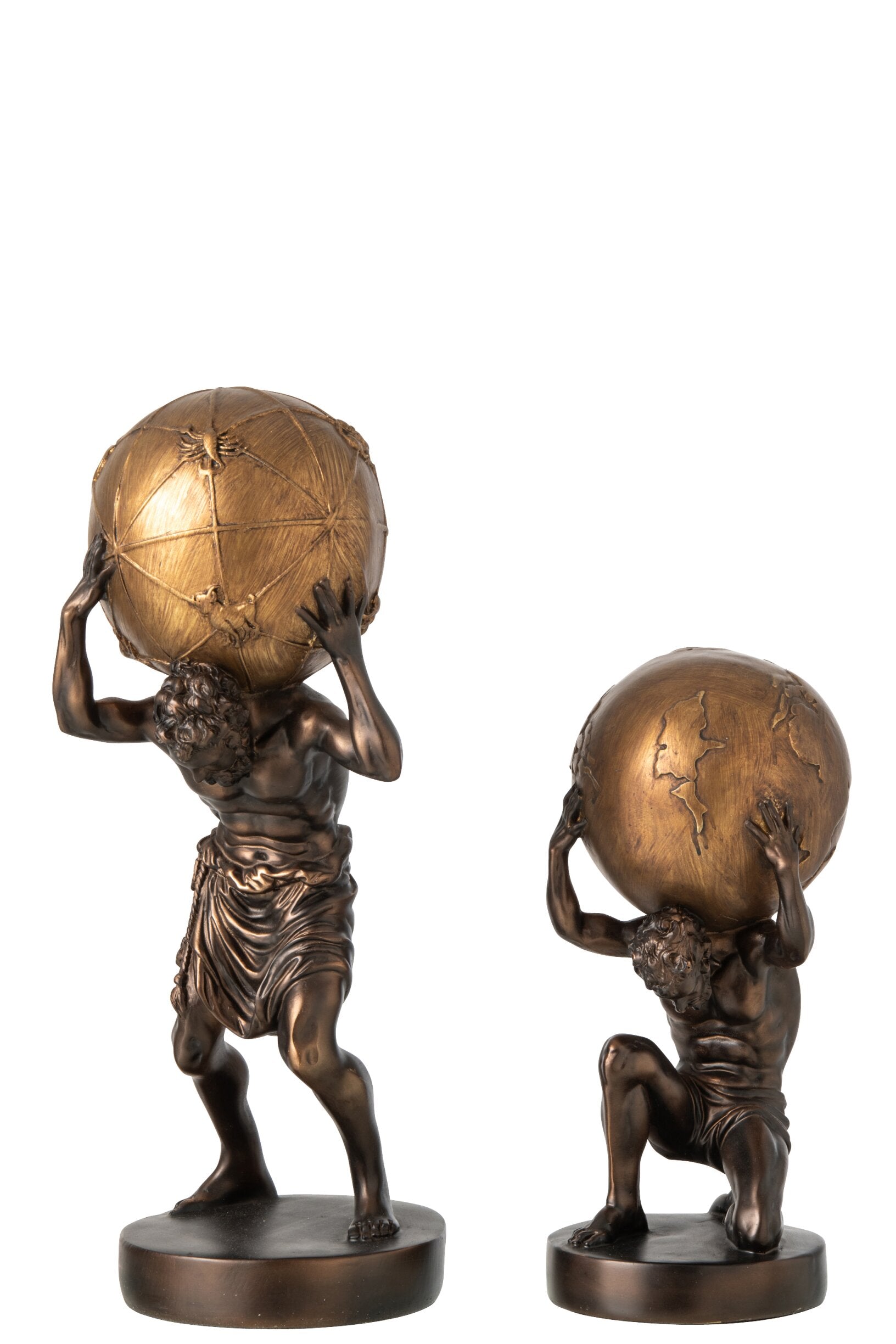 Dekofigur Weltkugel Skulptur Antik Stil groß und klein
