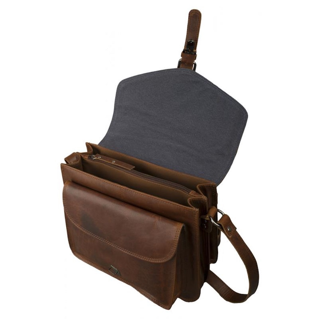 Satteltasche Heritage Rider Büffel Leder Vintage Braun 30cm