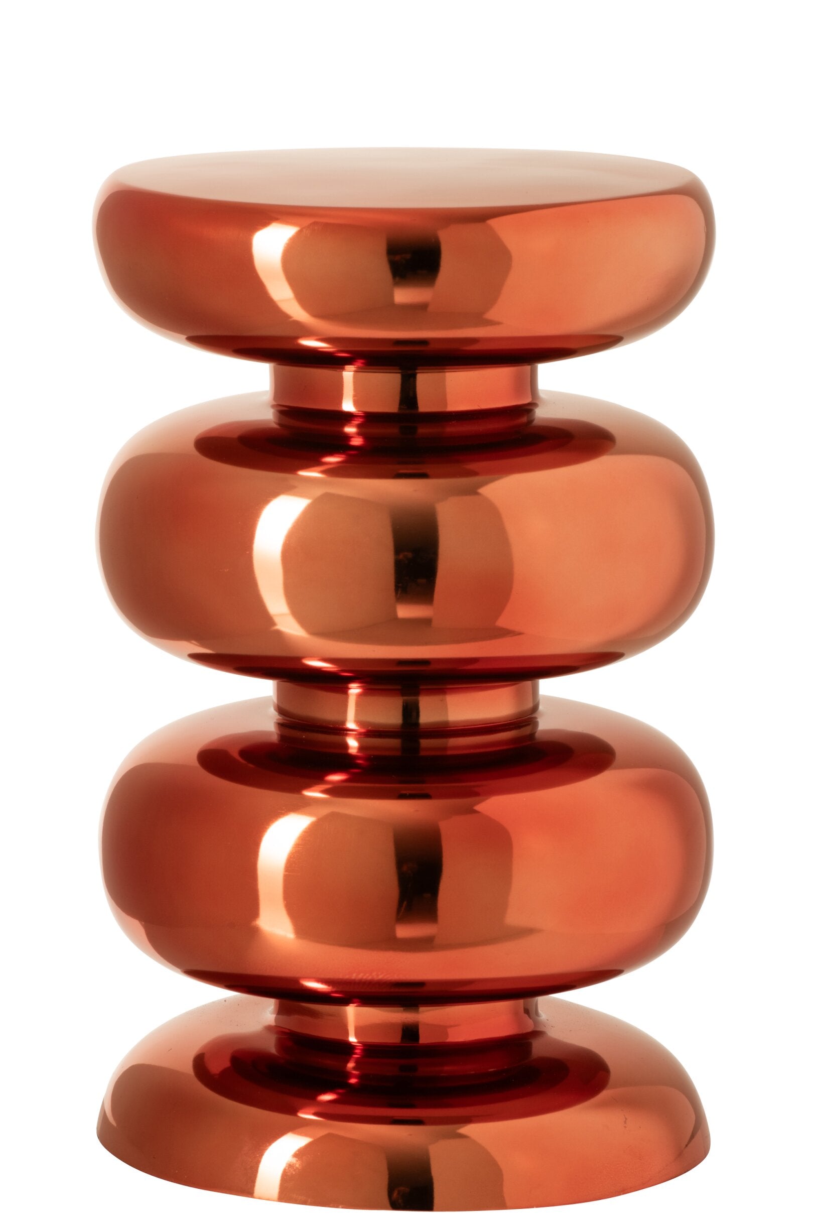 Hocker Nova Rund Metall Neonorange Glanz