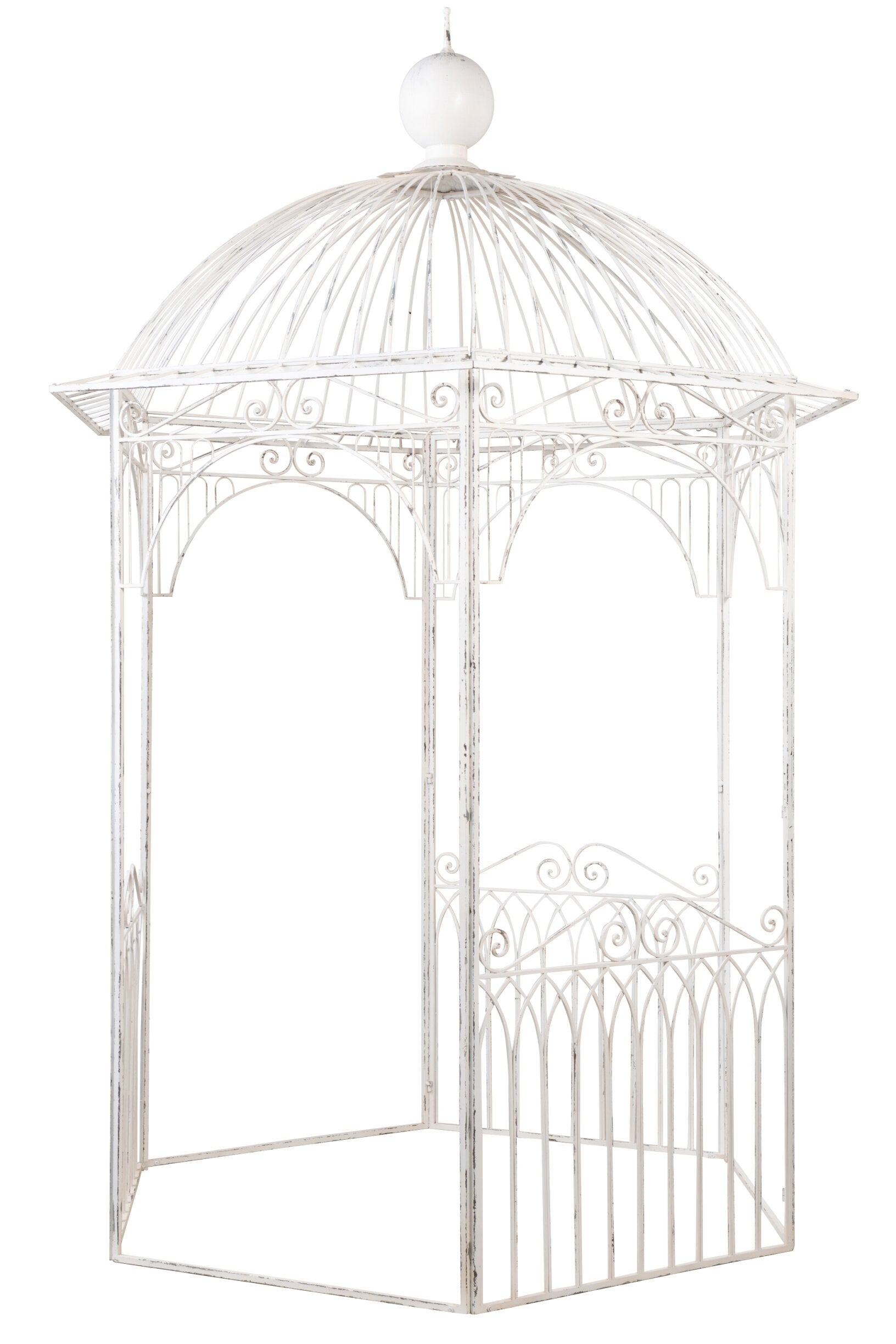 Versailles Garden Pavillon Metall Antik Weiß Gartenpavillon 325 cm