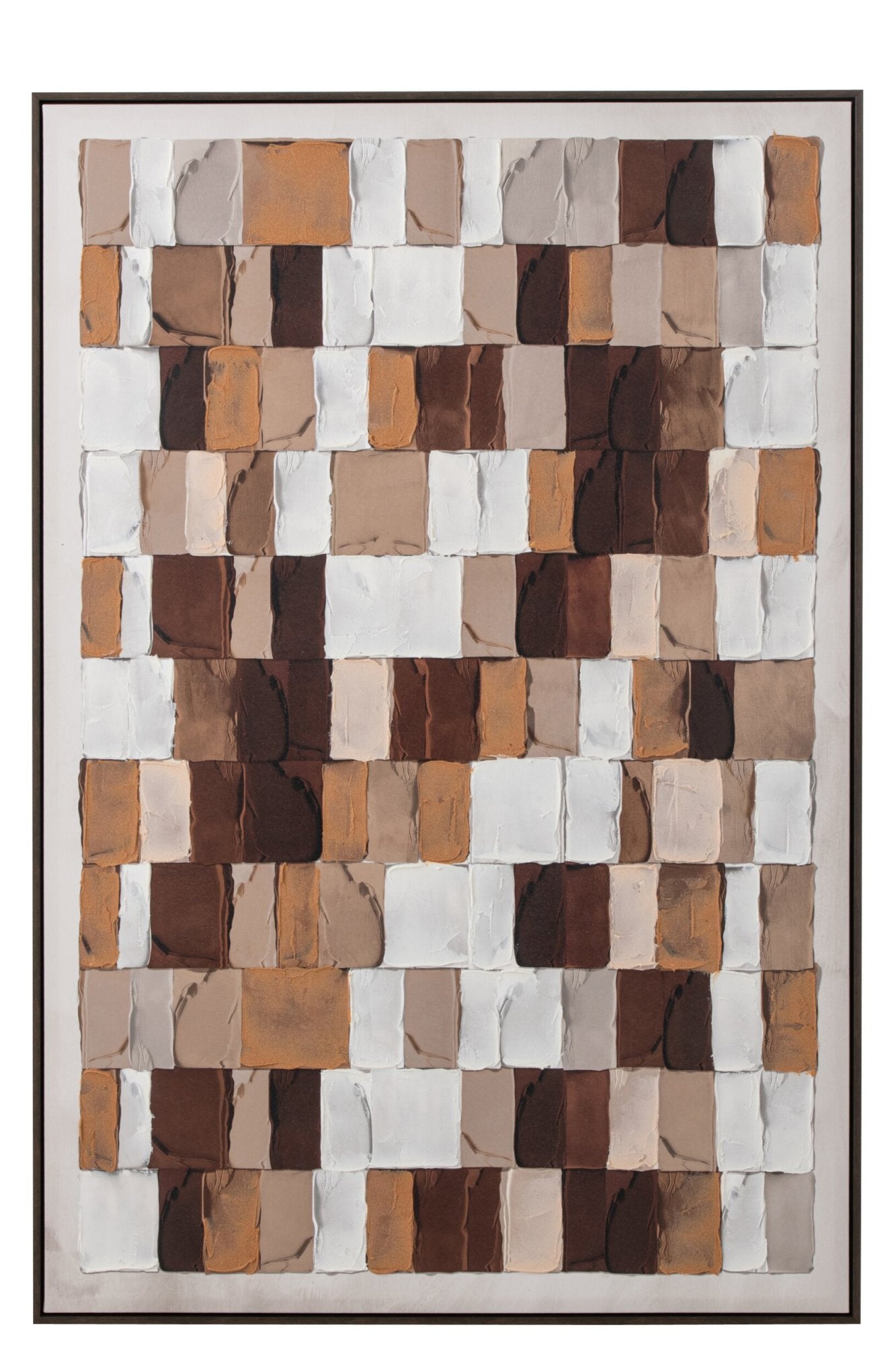 Wandbild Mosaiko Terra Braun strukturiertes Mosaikdesign 152x102cm