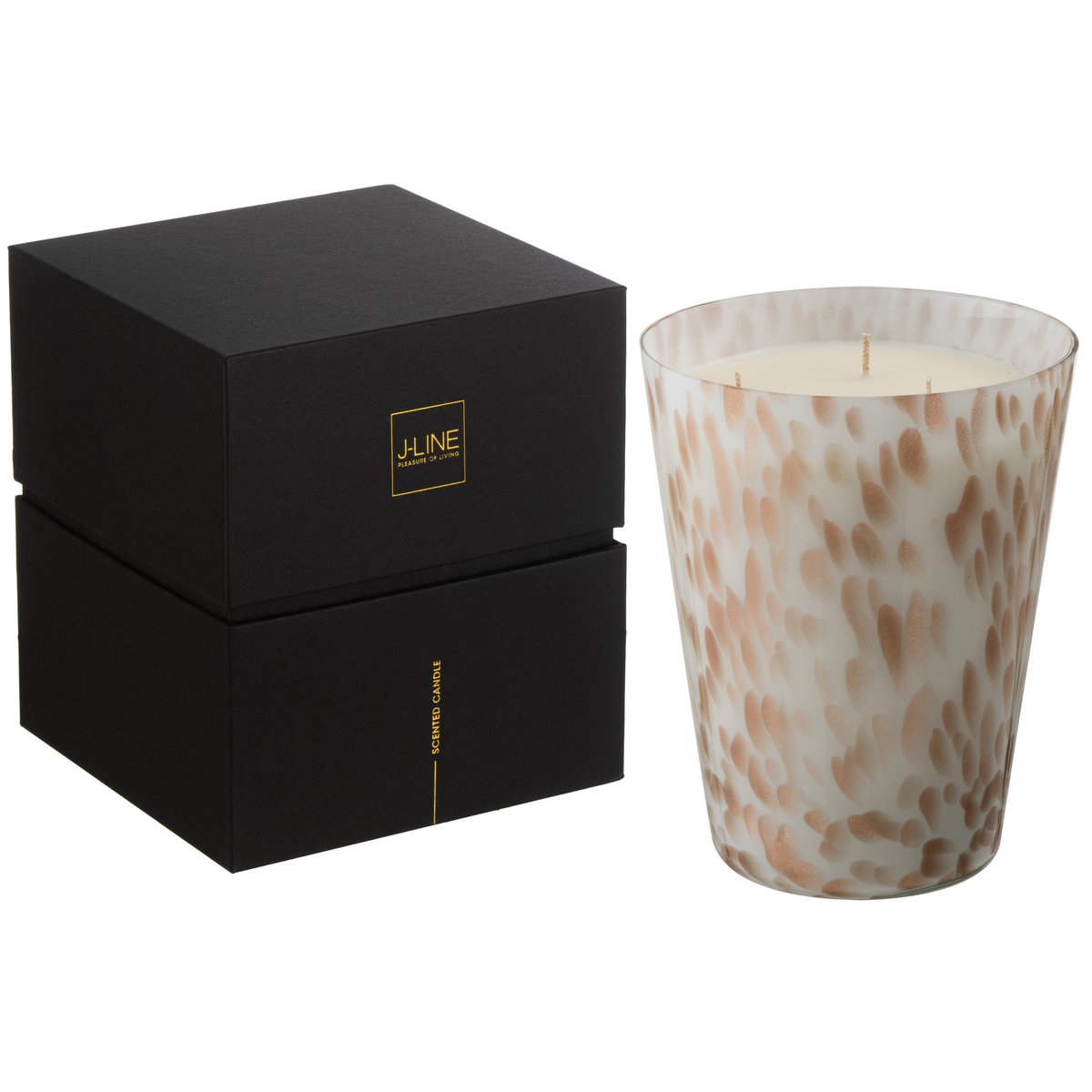 J -Line -Duftkanns NOA - Neonnacht - Glas - Weiß/Gold - groß - 95U