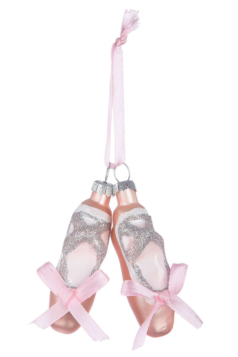 Exquisite Glas-Ballettschuhe als Baumschmuck Ein Hauch von Eleganz für Ihren Weihnachtsbaum
