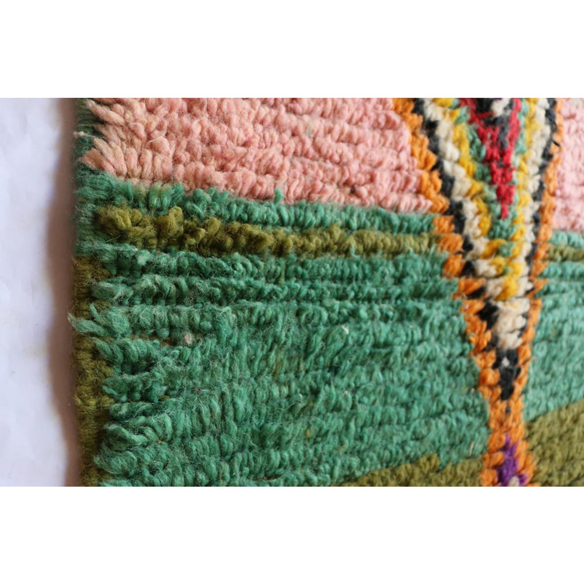 Berber Wolle reiner Spurteppich 74 x 380 cm