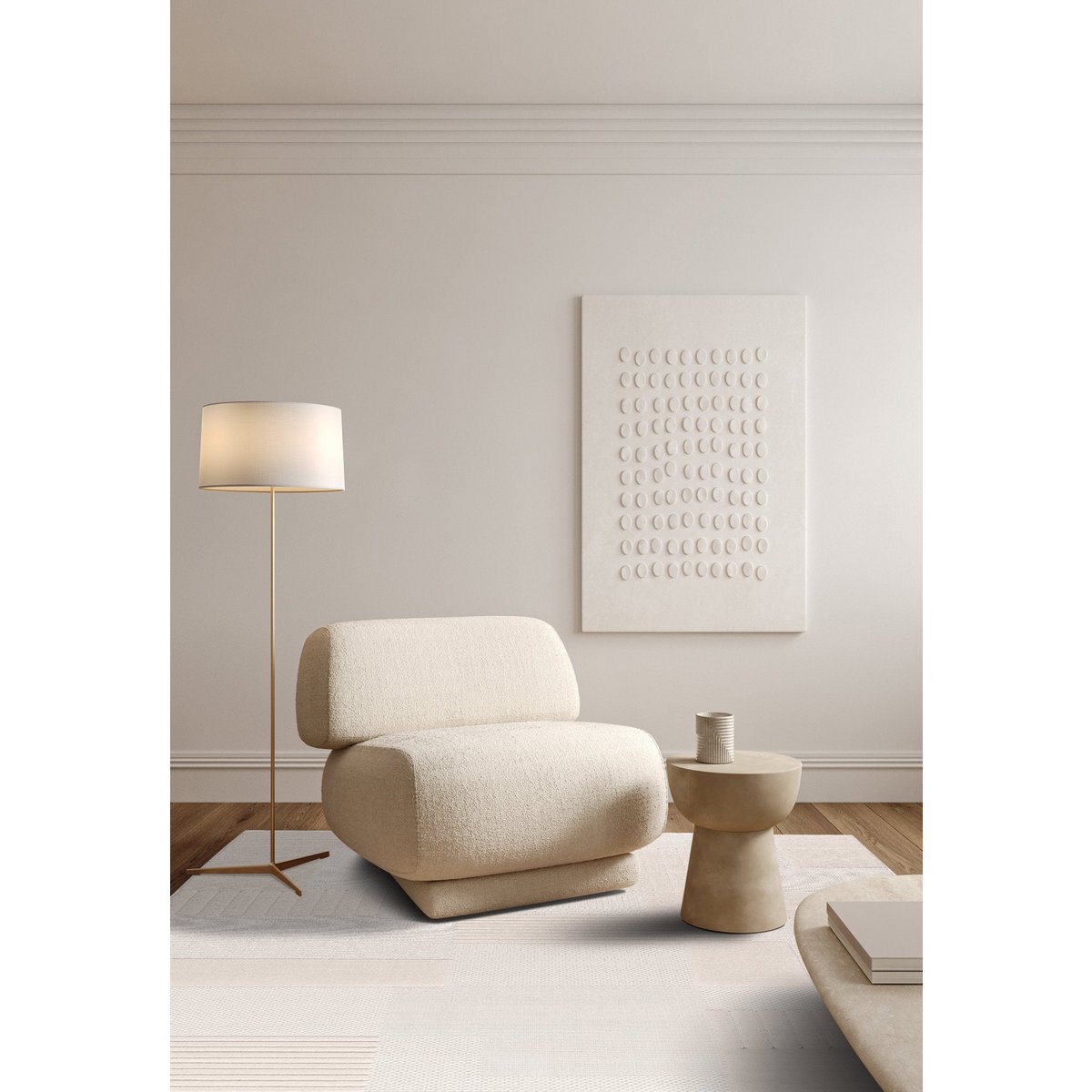 Weicher und eleganter dreidimensionaler Teppich für innere Jules