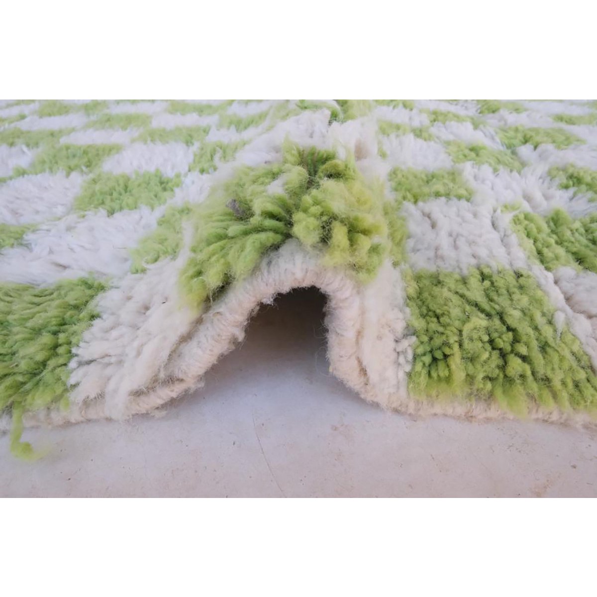 Berber Wolle Teppich für karierte Wolle 153 x 244 cm