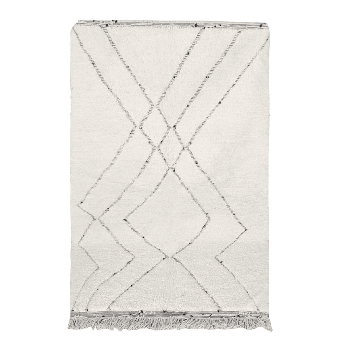 Berberteppich Beni Ouarain reine Wolle 155 x 260 cm