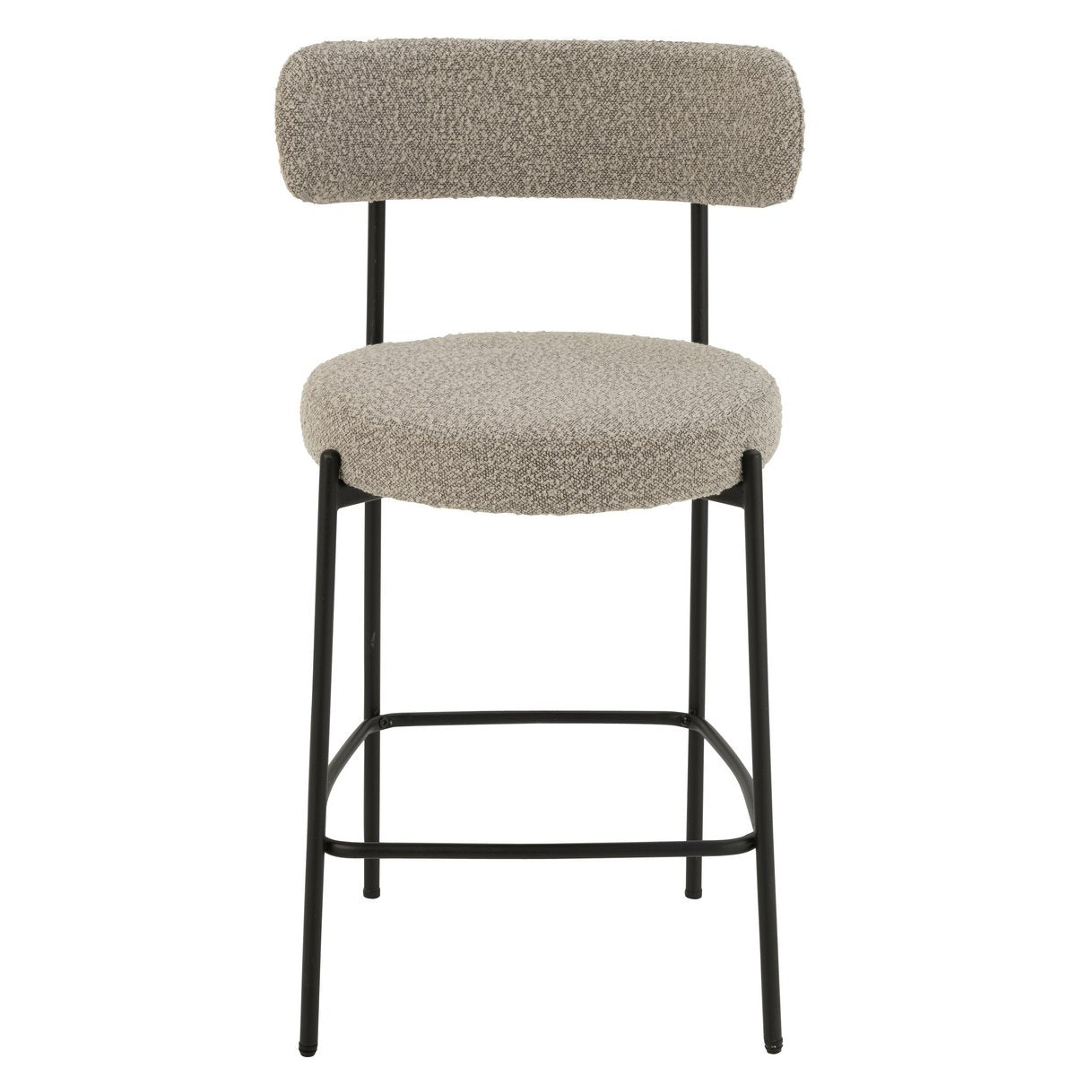 J-Line Bar Stool Boucle Plywood/Polyester Grey/Black