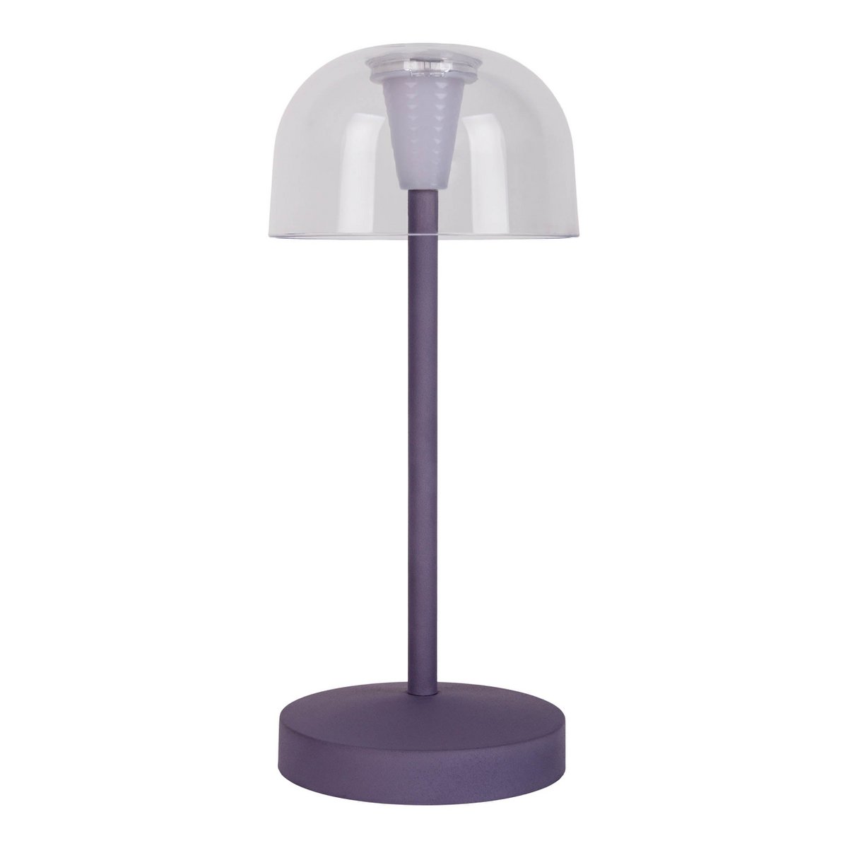 2-er Set LED-Akku-Tischleuchte "Gomba" für Außen und Innen, aus Metall und Kunststoff in Brombeere , 18,5 cm hoch