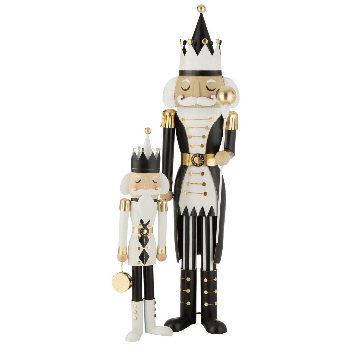 J-Line Nussknacker Eisen Schwarz/Weiß Groß