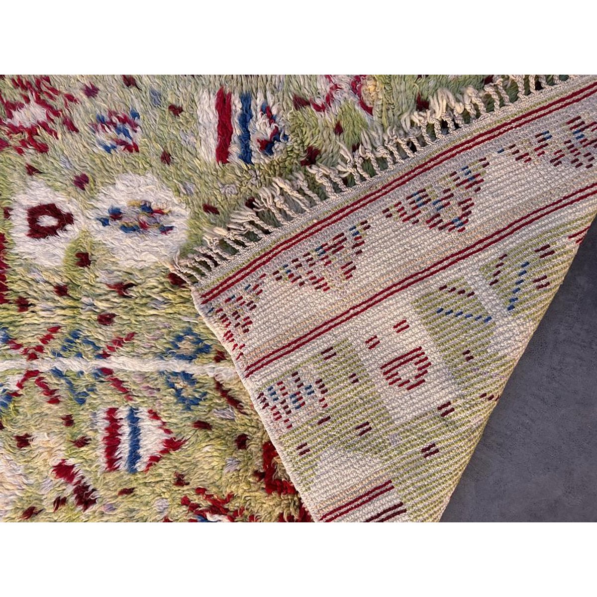 Bunte Wolle Berber Teppich 109 x 147 cm