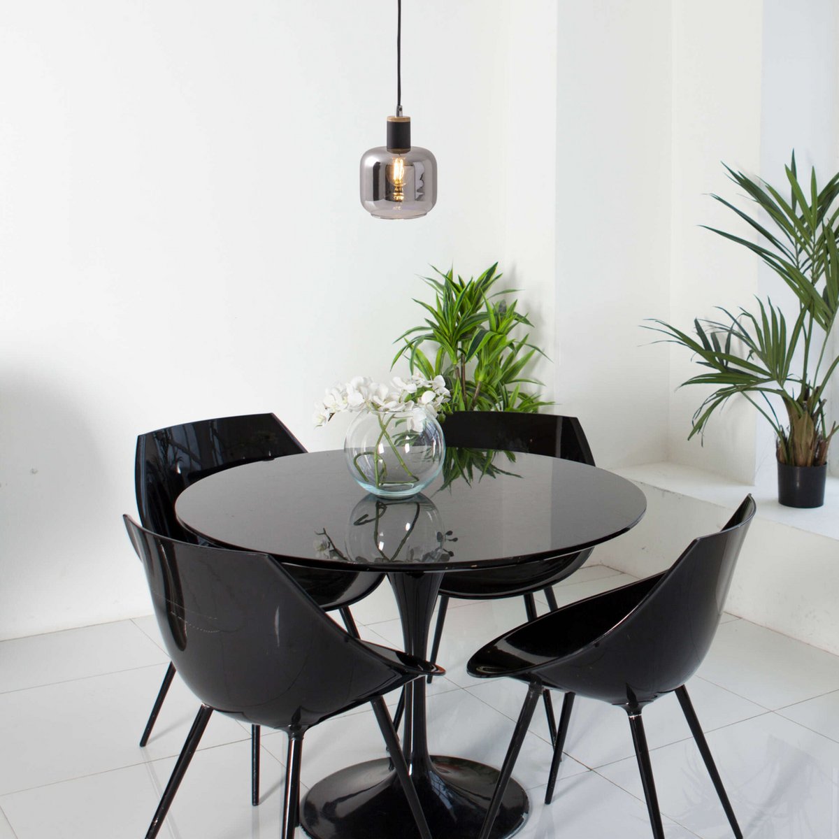 1er Pendelleuchte "FUMOSO", Pendellampe aus Metall