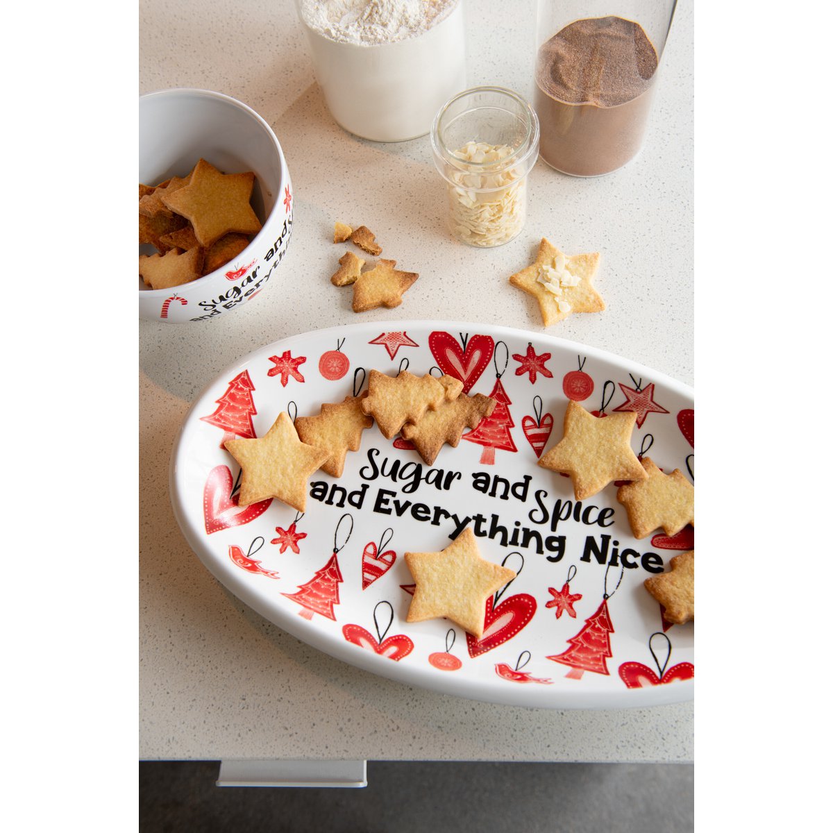 Weihnachtliches Gebäckset Lebkuchenliebe – Keramik