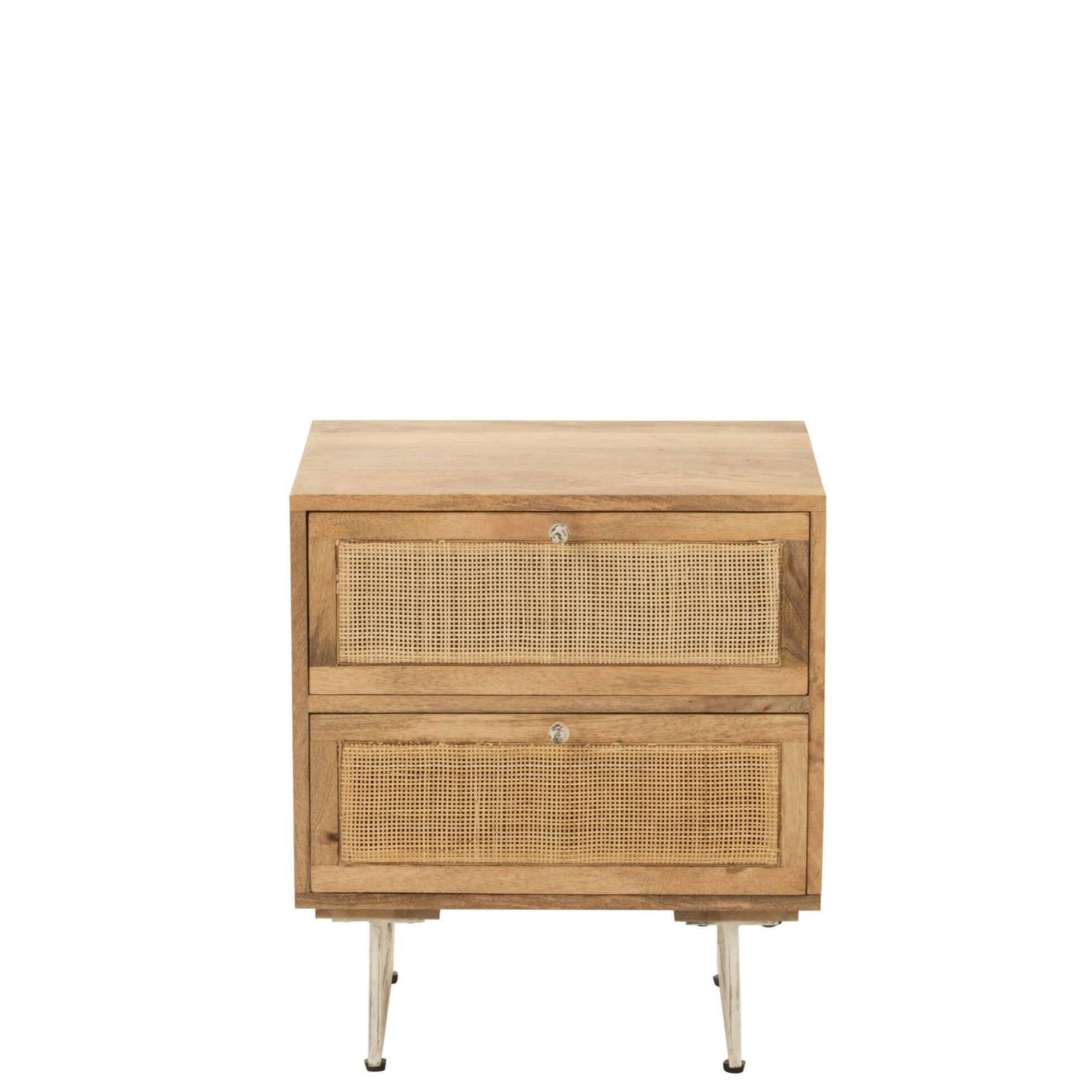 Nachttisch 'Weaving' - Handgefertigte Naturschönheit aus Holz